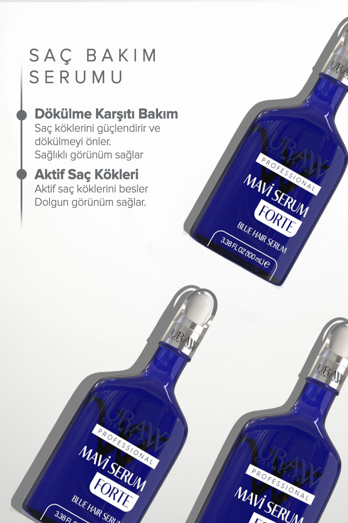 Uraw-Blue Serum Forte |   Anti-Hair Loss, Strengthening and Fast Growth Hair Serum 2