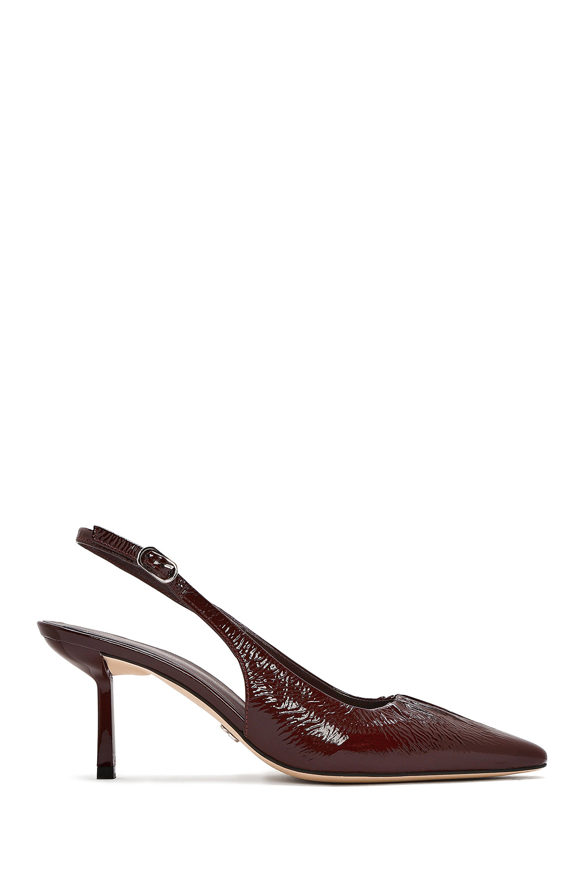 Derimod-Women's Burgundy Open Back Thin Heeled Leather Shoes 25Sfd120916 1