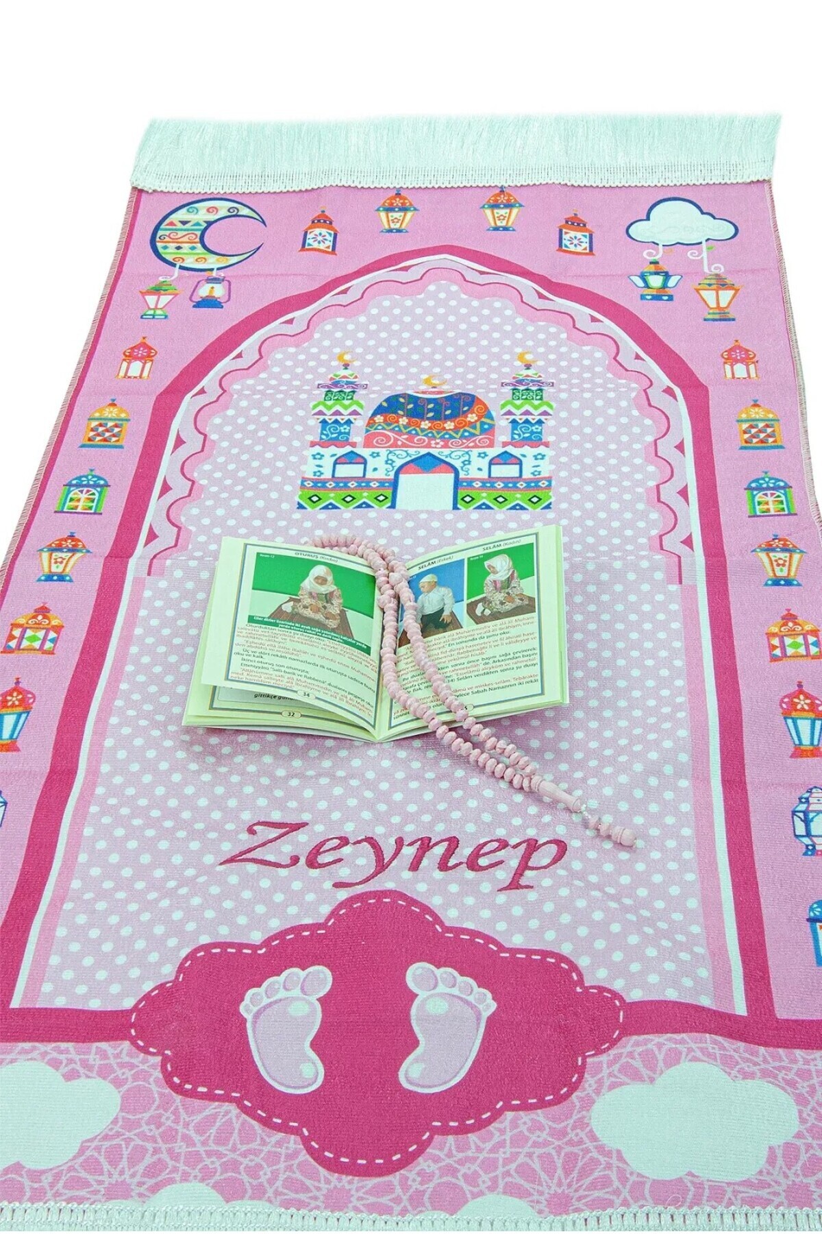 ihvan online Çantalı Kız Çocuk Namaz Elbisesi, İsimli Seccade, Tesbih ve Namaz Öğreniyorum Kitabı Seti fotoğrafı 7 (önizleme)
