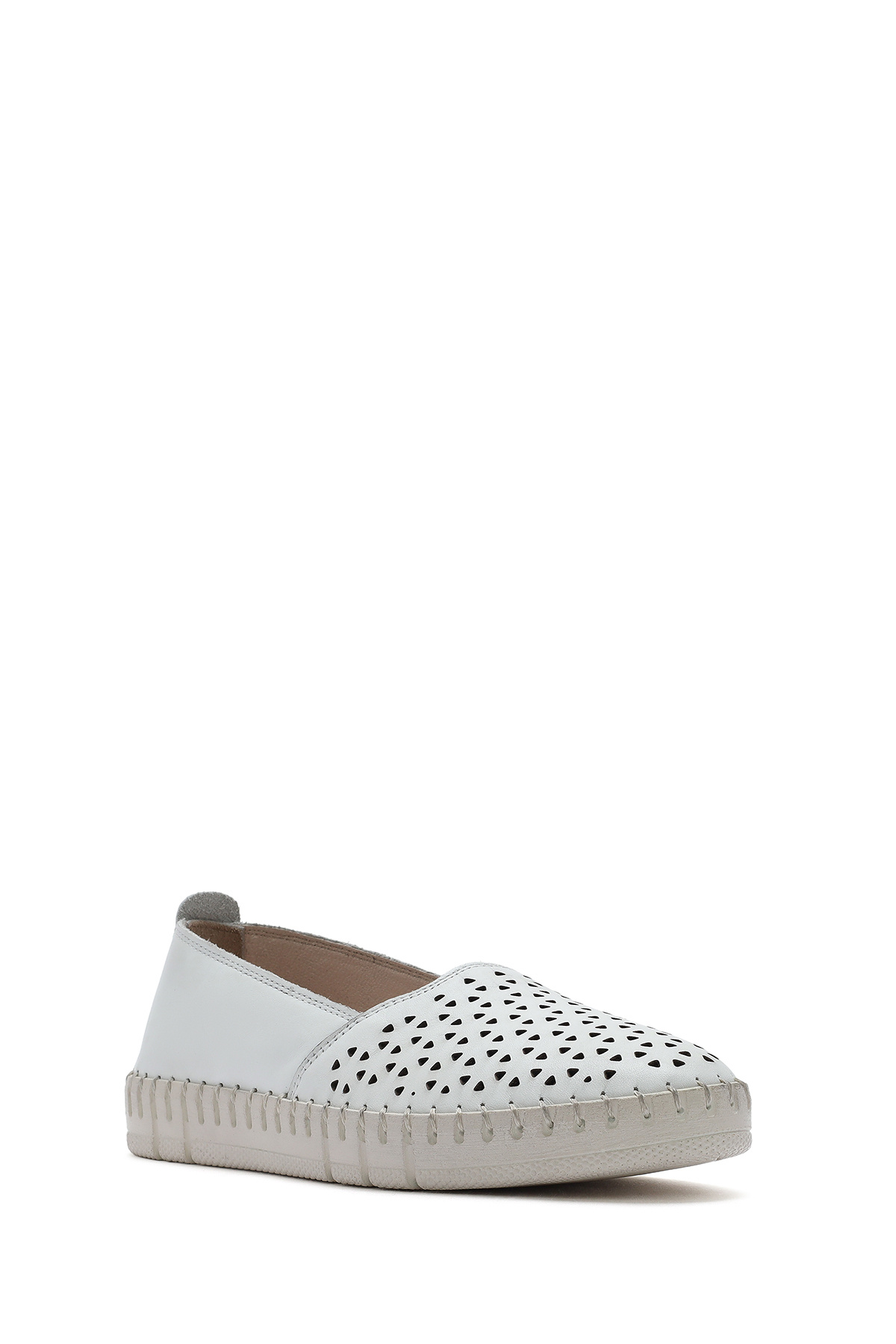 Derimod-Women's White Leather Genuine Leather Comfort Penny Loafer Shoes Casual Daily Shoes 25Sfd500418 6