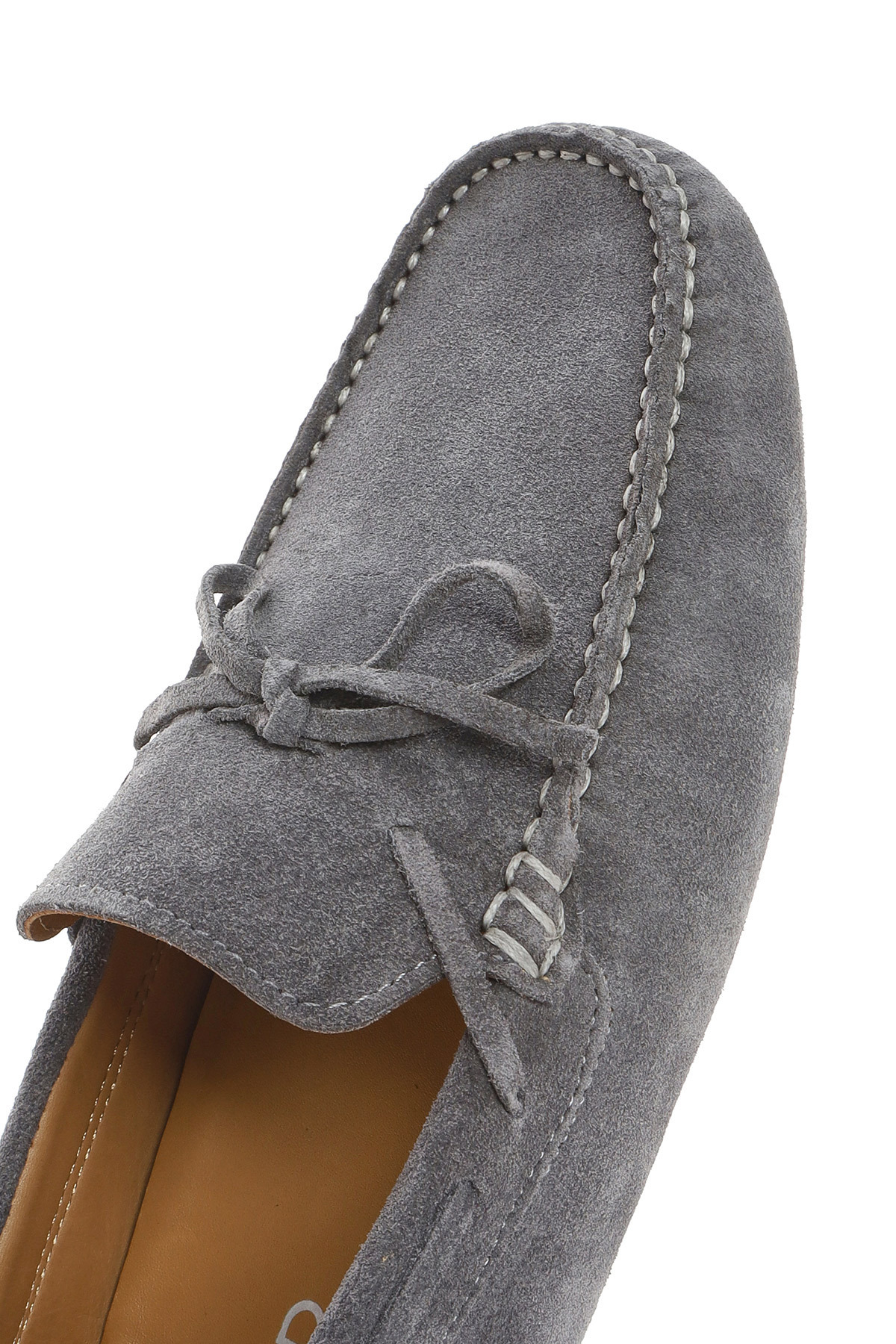 Derimod-Men's Gray Suede Leather Genuine Leather Penny Loafer Shoes Casual Daily Shoes 25Sfd630410 8