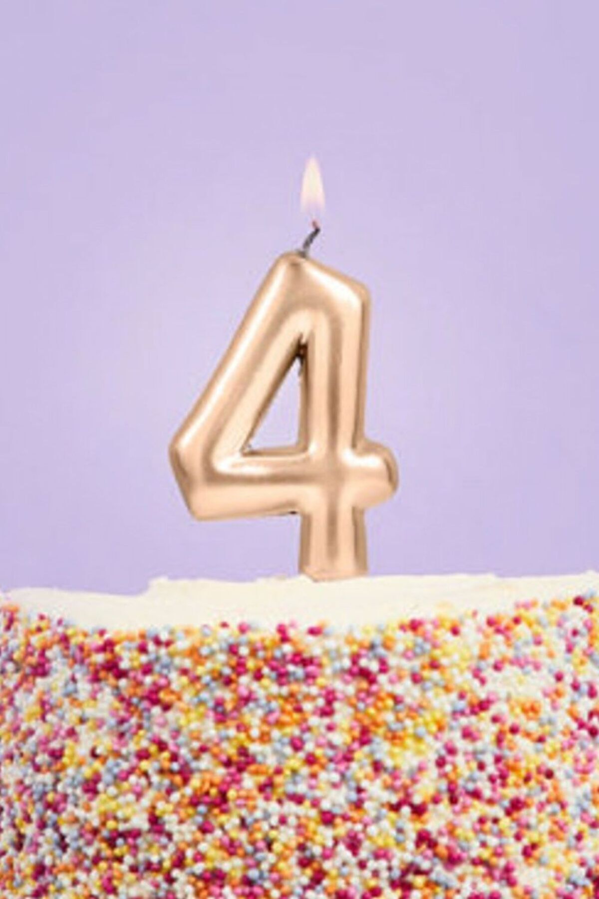 Le Mabelle Altın 4 Rakamı Mum
