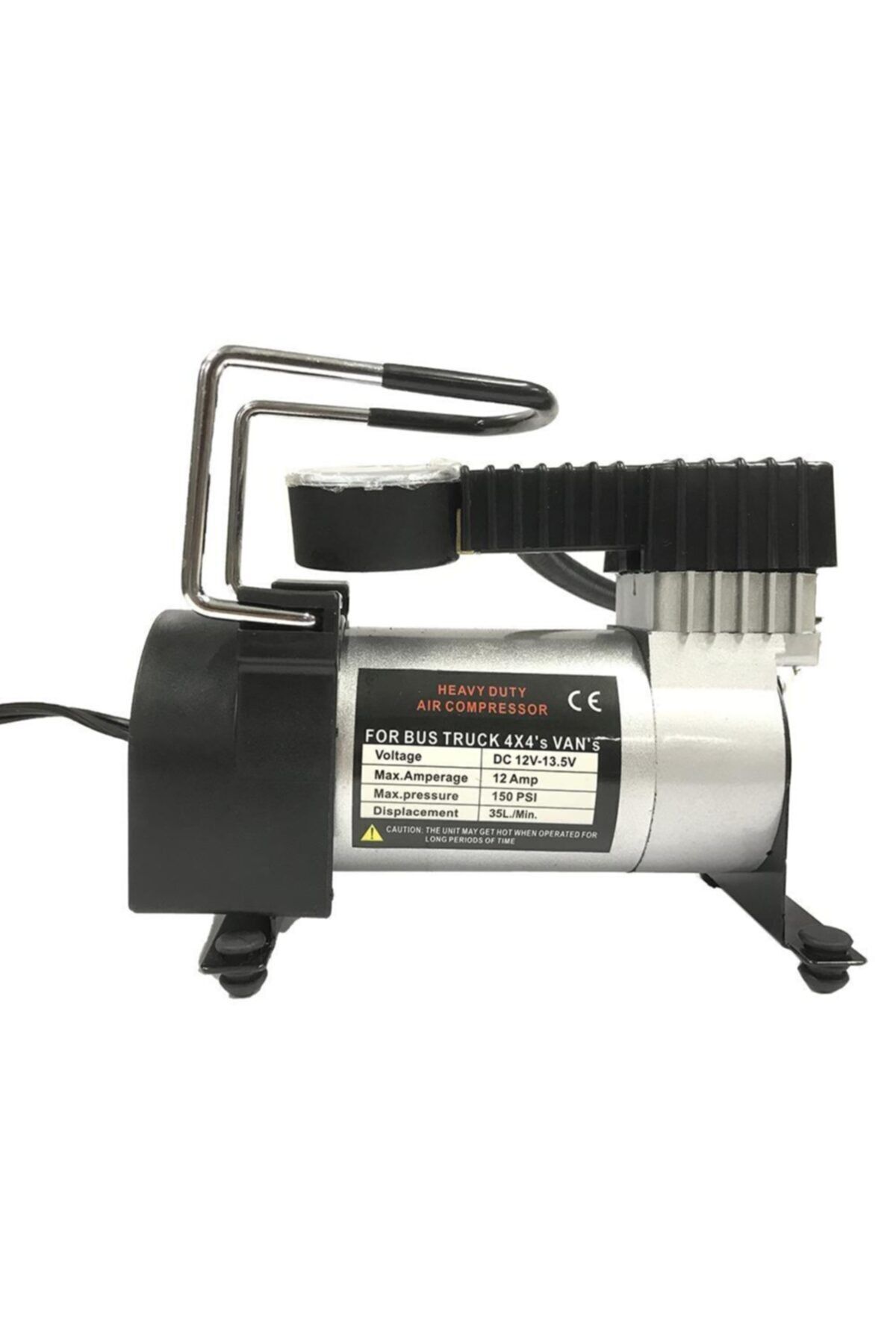 Kingstar Oto Lastik Hava Kompresörü Metal Görünümlü, Çakmaklıklı, 12v 150 Psi