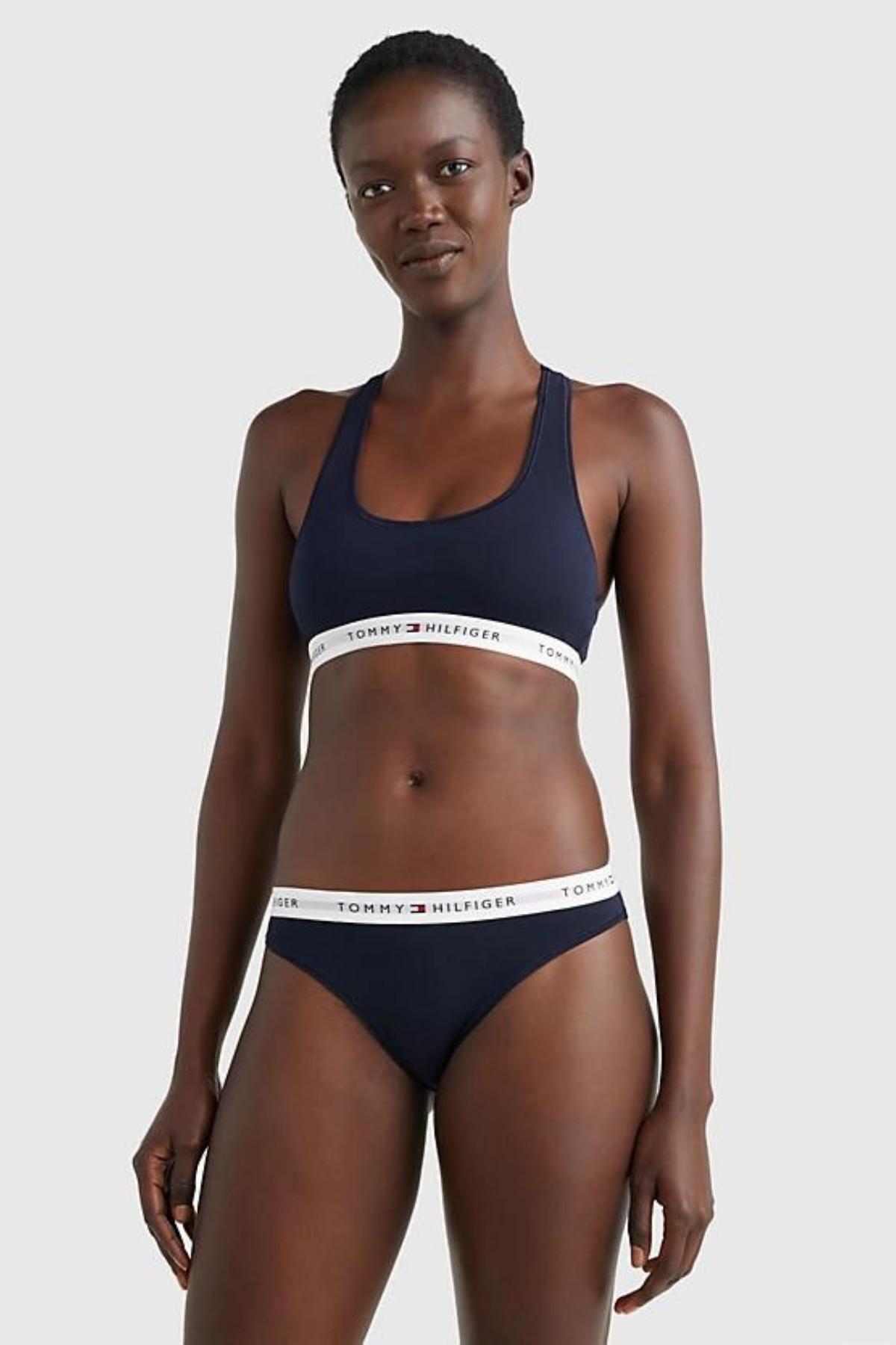 Tommy Hilfiger-Women's Brand Logo Elastic Band Suitable for Daily Use Navy Blue Panties Uw0Uw03836 Dw 4
