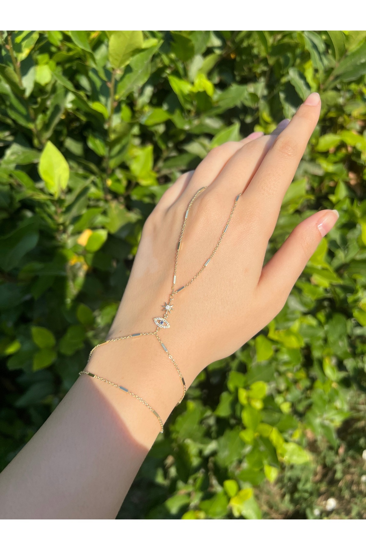 Glowy&Co.  Mystic Eye Altın Rengi Kararmaz Çelik Şahmeran - Görsel 3