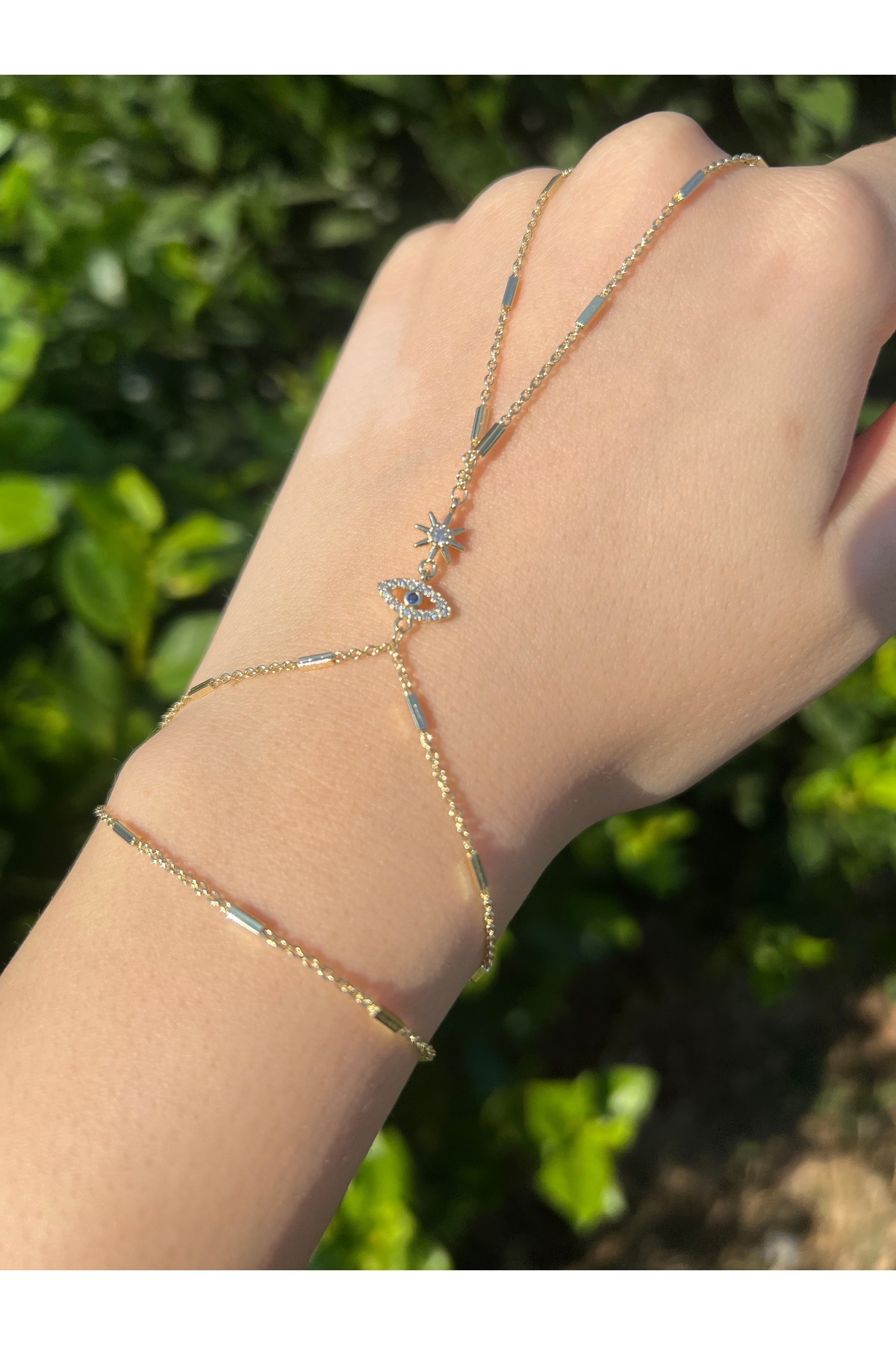 Glowy&Co.  Mystic Eye Altın Rengi Kararmaz Çelik Şahmeran