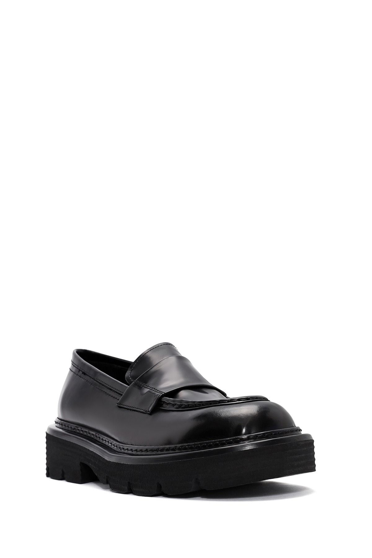 Derimod-Men's Black Leather Casual Loafer 24Wfd720022 7