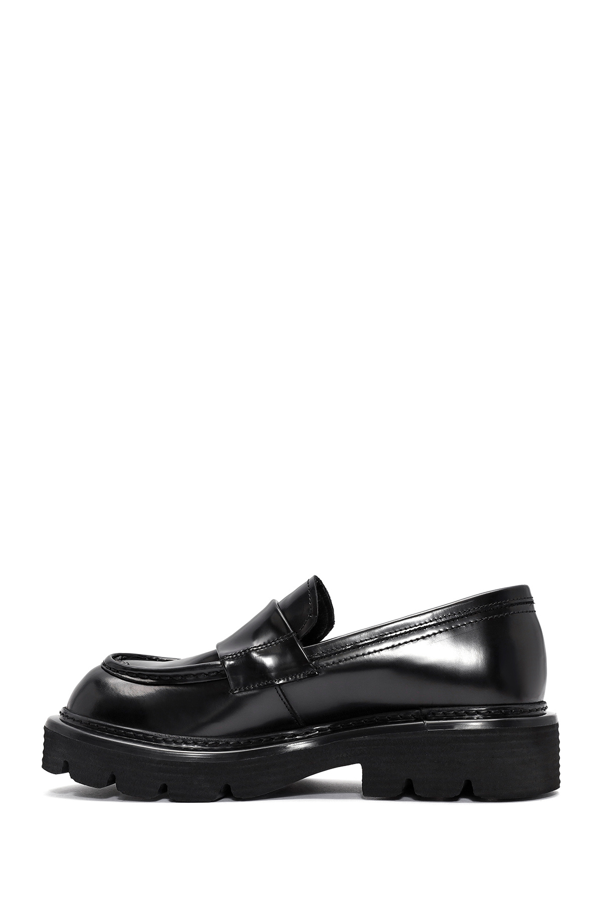 Derimod-Men's Black Leather Casual Loafer 24Wfd720022 2