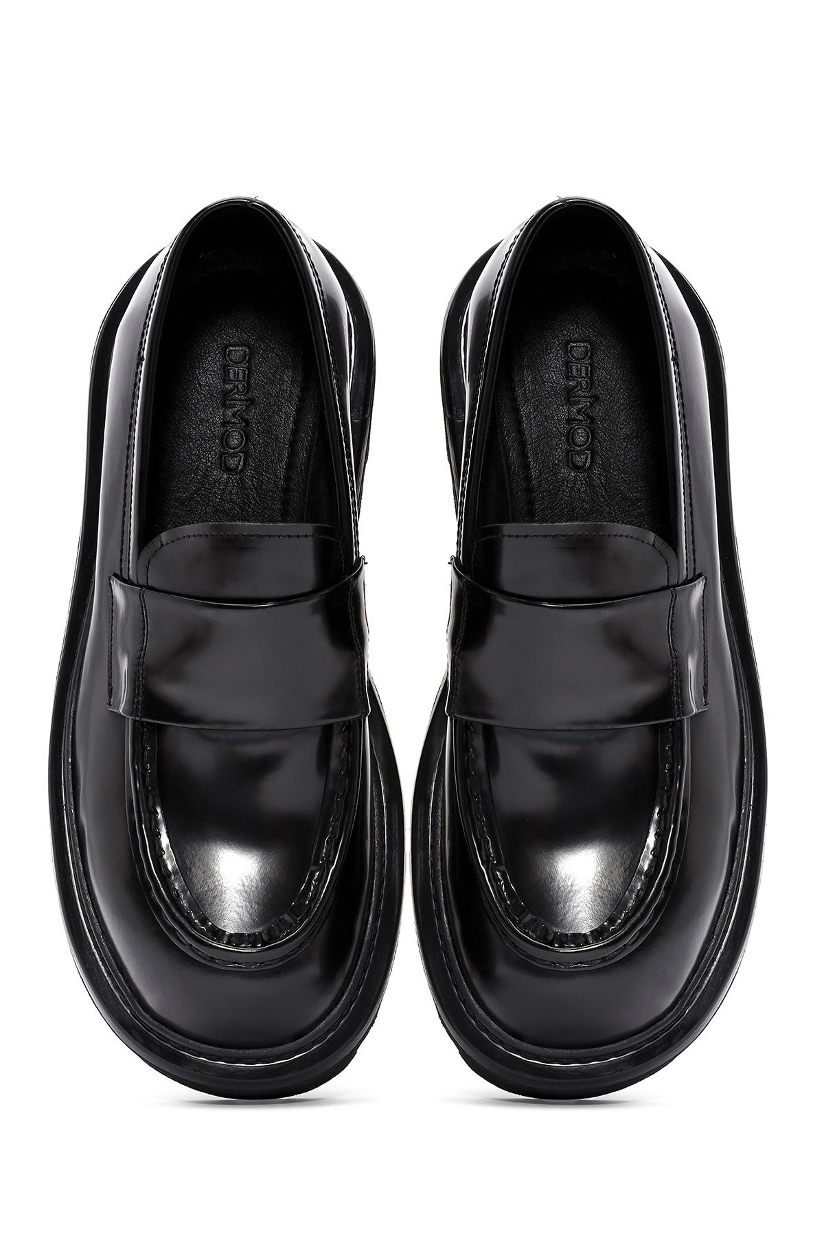 Derimod-Men's Black Leather Casual Loafer 24Wfd720022 6