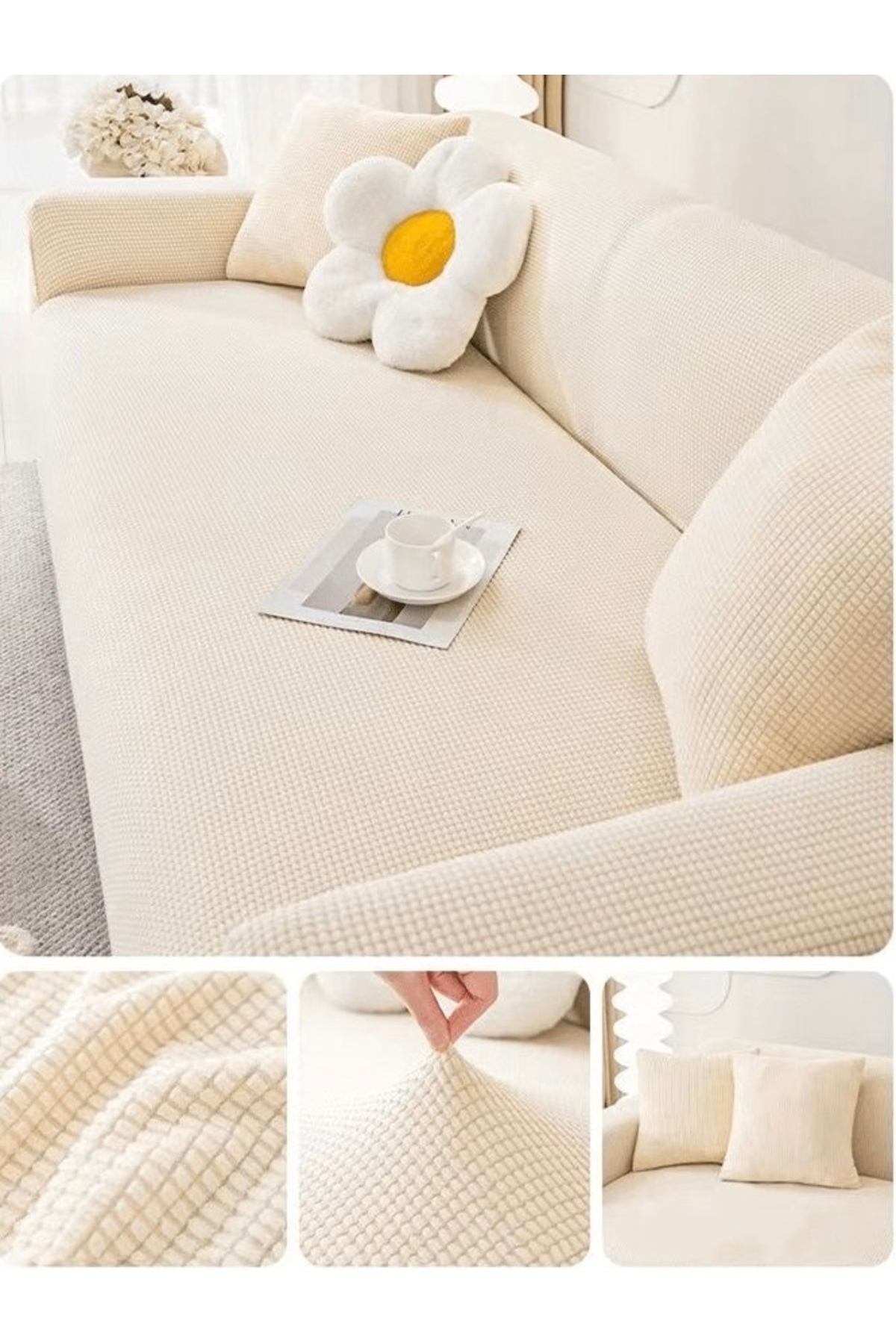 intil Seat Cover Sofa Cover Lycra Stretch Elastic Flexible Square ...