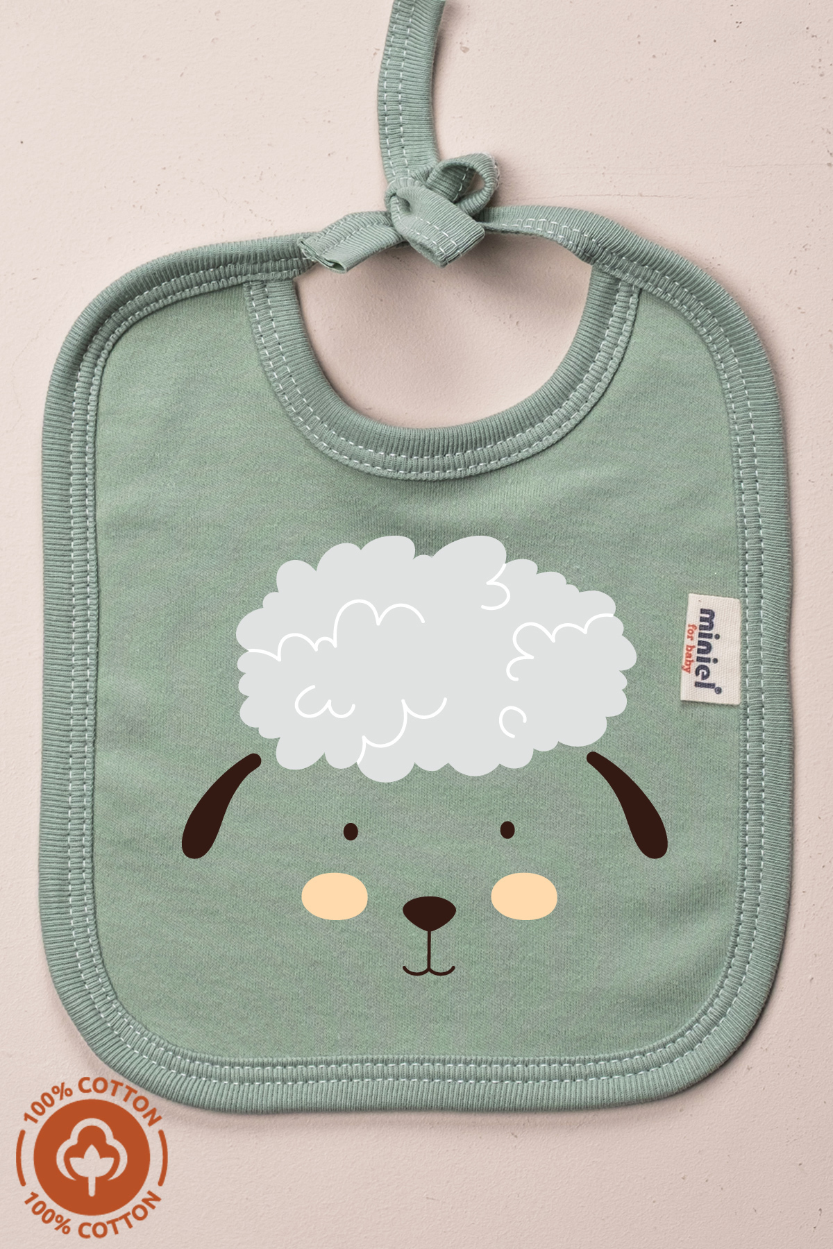 Miniel Unisex Bebek Yenidoğan Penye Organik Pamuklu Hayvan Figürlü 0-3 Ay Bebek Önlüğü 3'Lü Set fotoğrafı 4 (önizleme)