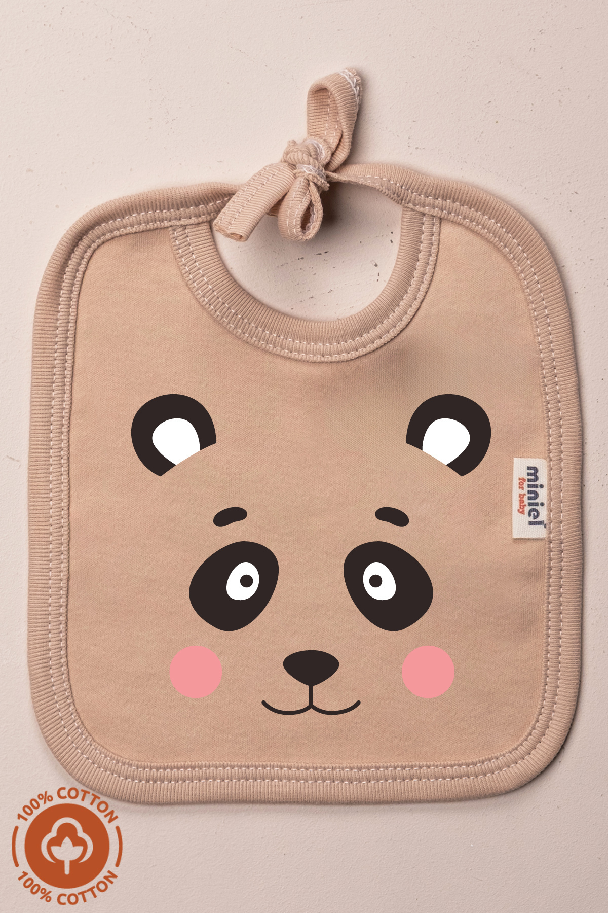 Miniel Unisex Bebek Yenidoğan Penye Organik Pamuklu Hayvan Figürlü 0-3 Ay Bebek Önlüğü 3'Lü Set fotoğrafı 2 (önizleme)