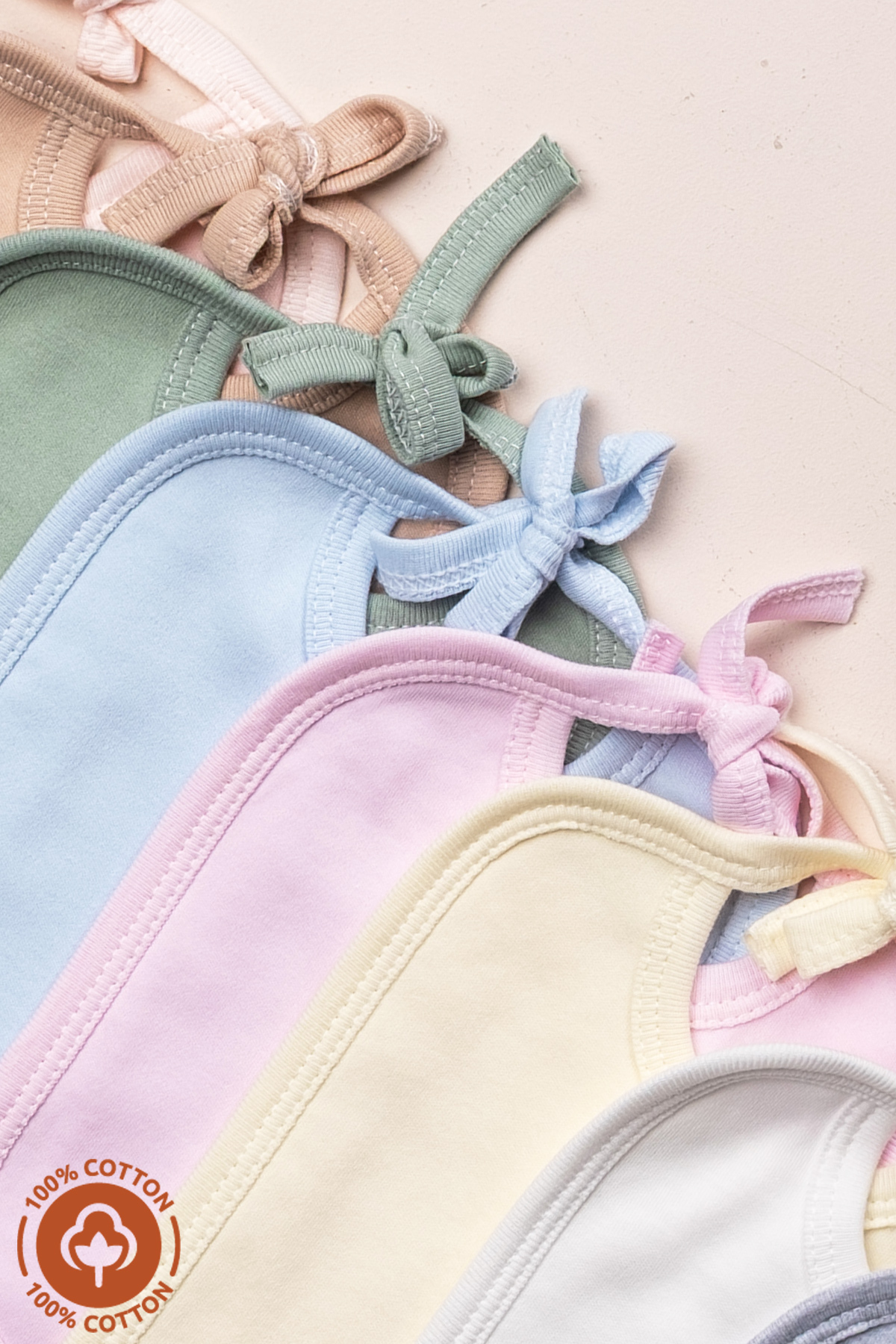 Miniel Unisex Bebek Yenidoğan Penye Organik Pamuklu Fil Baskılı 0-3 Ay Bebek Önlüğü 3'Lü Set fotoğrafı 5 (önizleme)