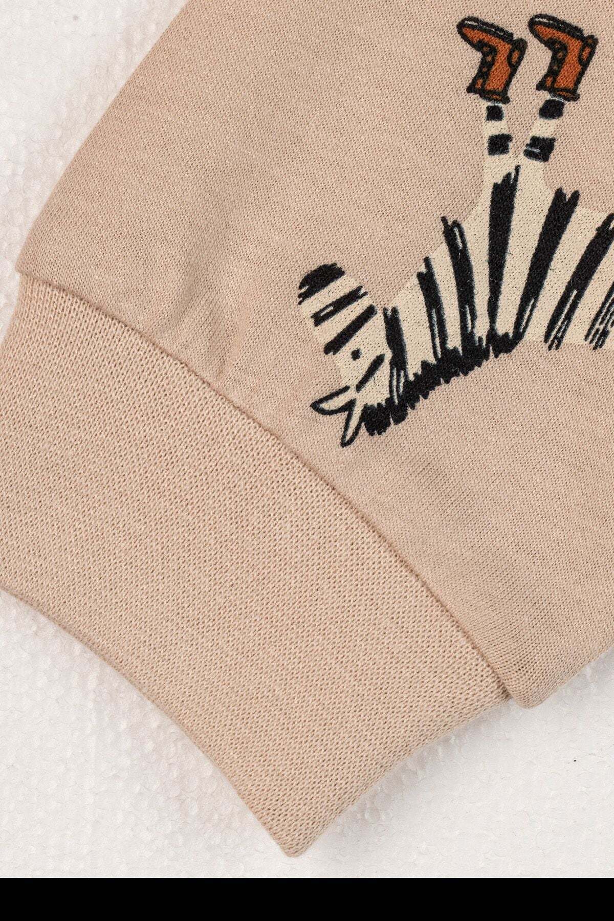 zuzunga Sevimli Animal (Aslan-Zebra-Fil) Desenli Erkek Pijama Takımı fotoğrafı 4 (önizleme)