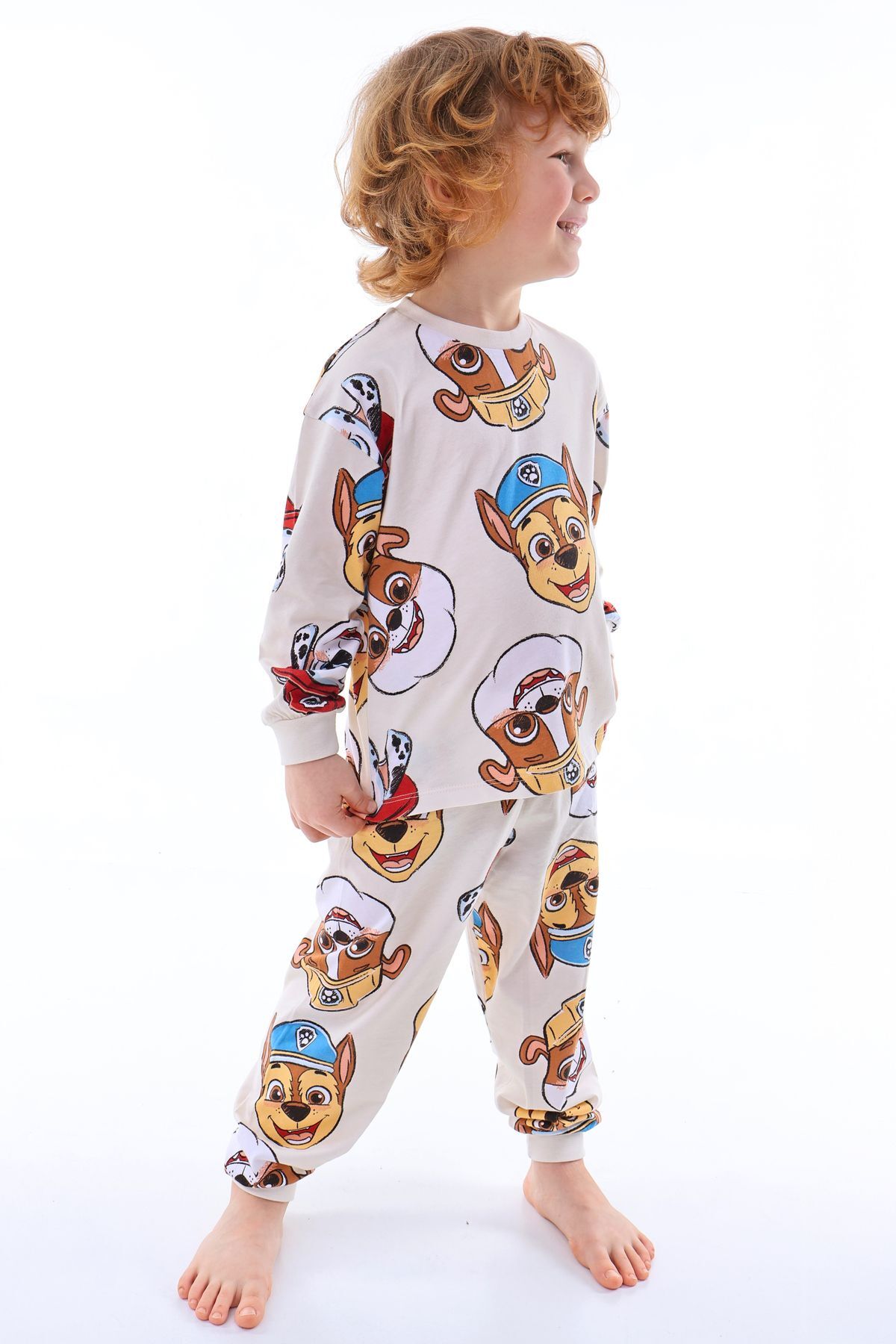 zuzunga Mutlu Paw Patrol Desenli %100 Pamuk Çocuk Pijama Takımı fotoğrafı 4 (önizleme)