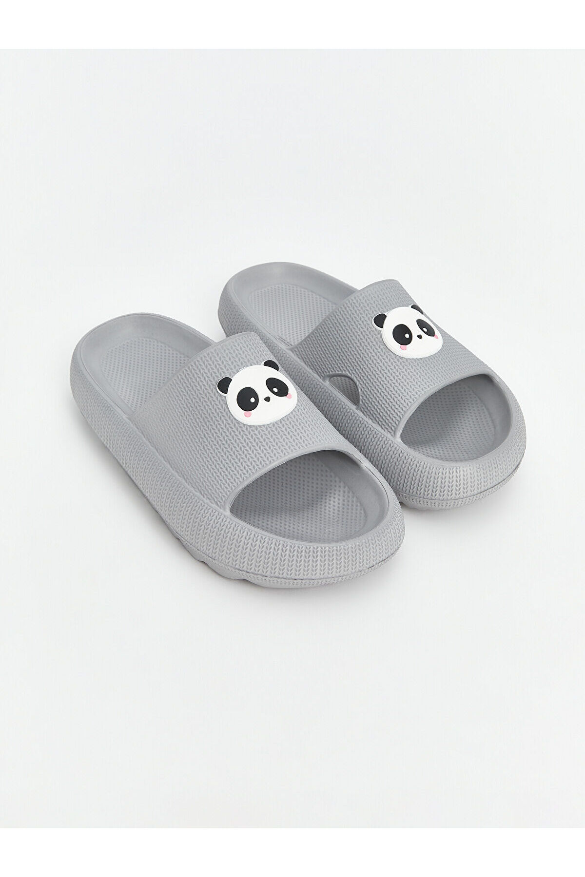 LC Waikiki-Lcw Steps Gray Panda Printed Girl's Slippers 1