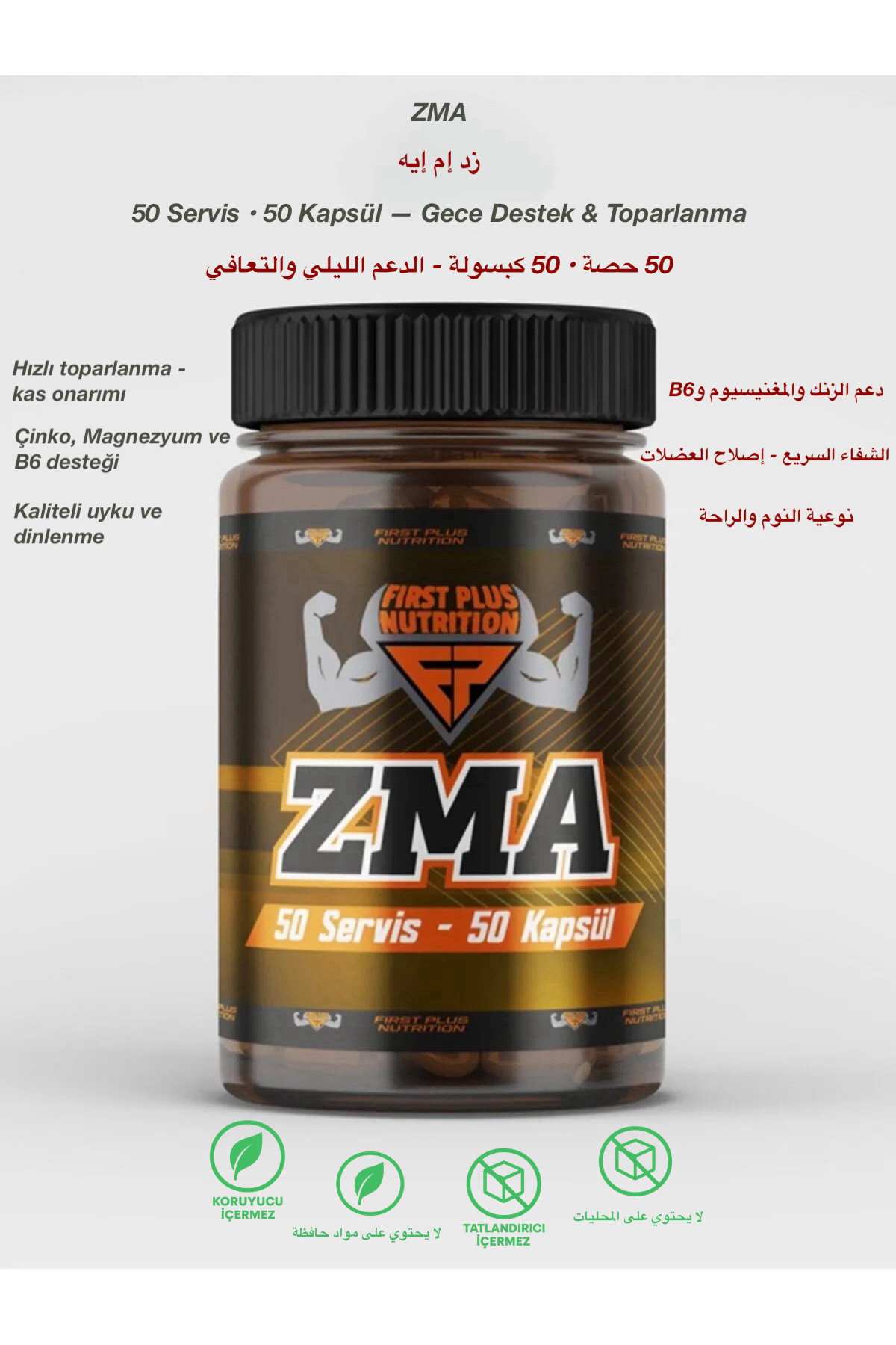 Nutrition Fırst Plus Nutrıtıon Zma Çinko Magnezyum Kapsül