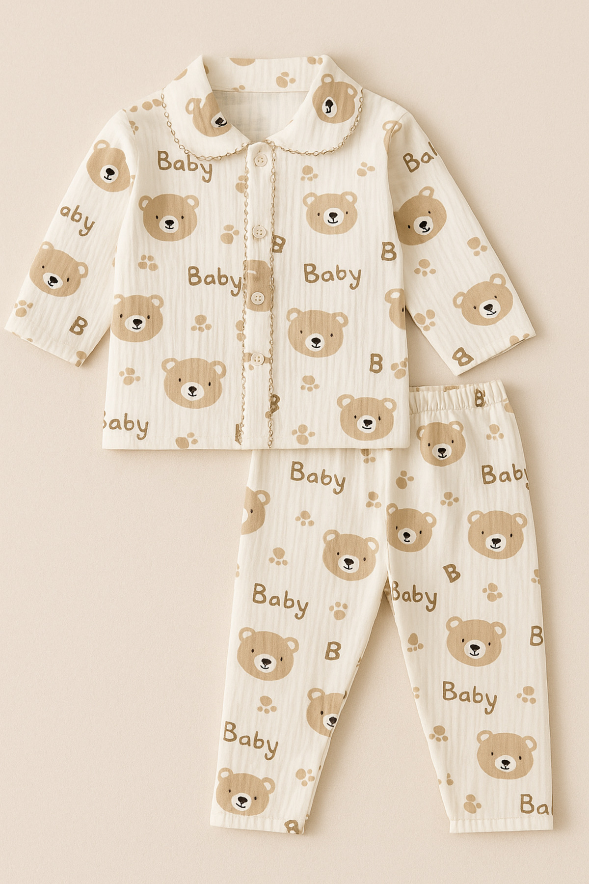 BEREKET BABY Erkek Bebek Pamuklu Uzun Kollu  Eşofman Takımı 0-3 Aylık fotoğrafı 2 (önizleme)