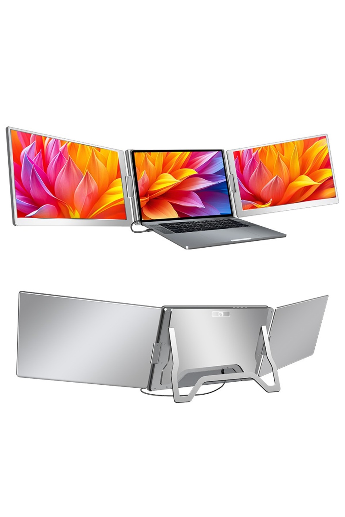 Trimonitör 16” Taşınabilir Ikili Monitör (Sabit Panel)