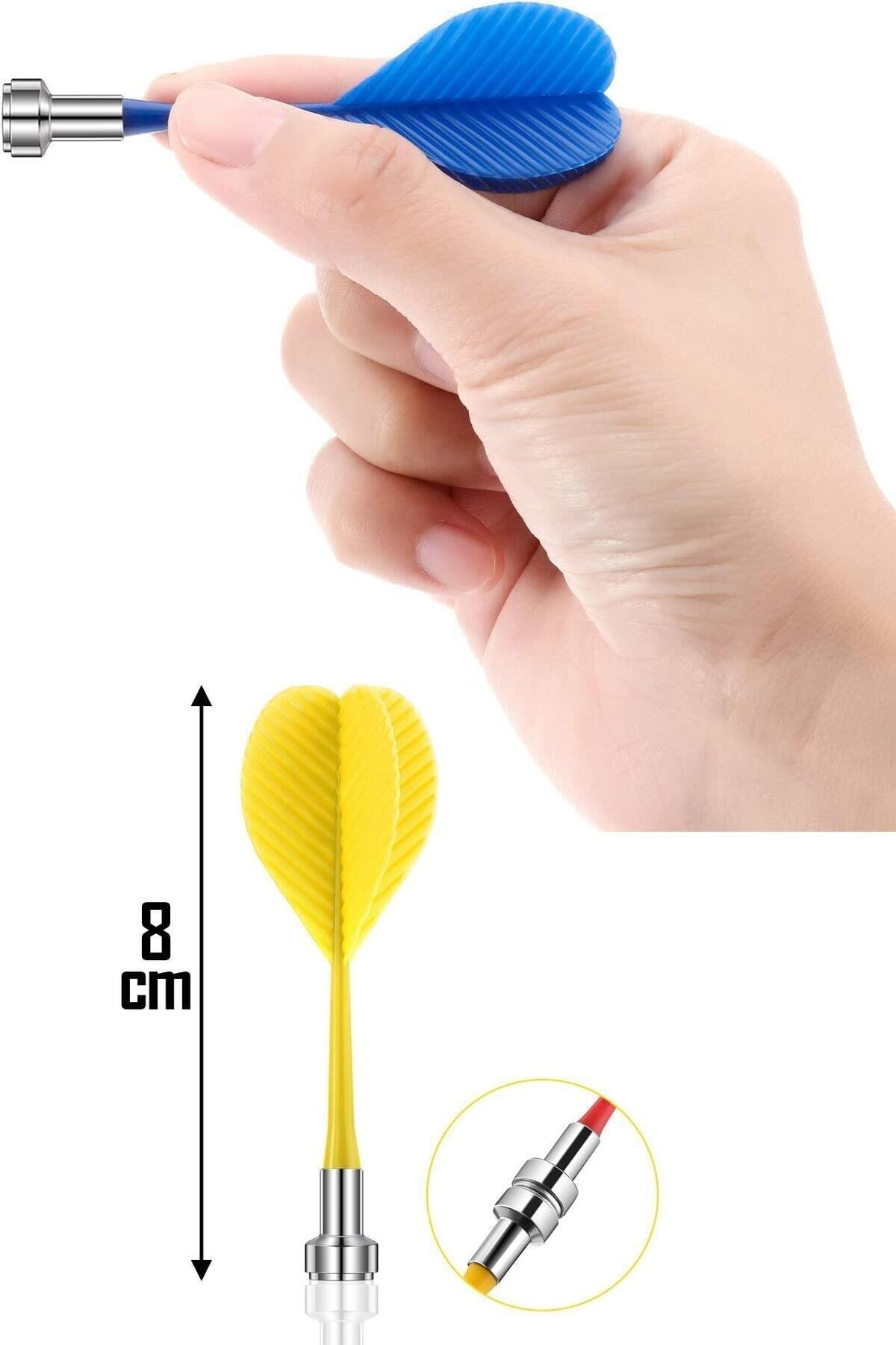 Telvesse-Large Size 6 Arrows Magnetic Dart Set Bidirectional Magnetic Wall Dart Game That Does Not Hurt the Wall 8