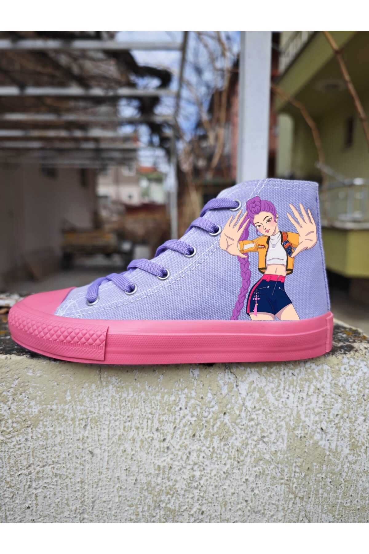 LİASSHOES K-Pop Demon Hunters Demon Slayers Rumi imprimeu Fete