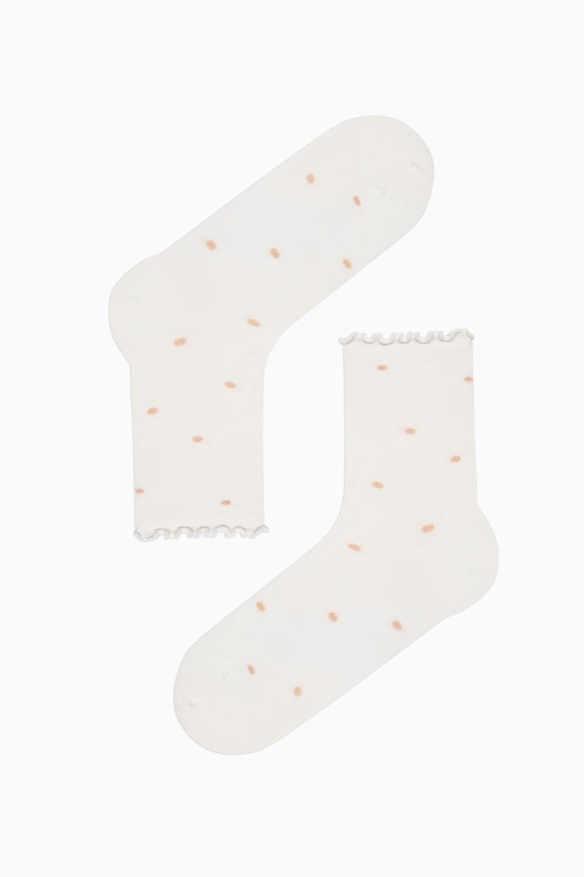 Penti-Bear Frill Weiß Hellrosa 2-teilige Socken 2
