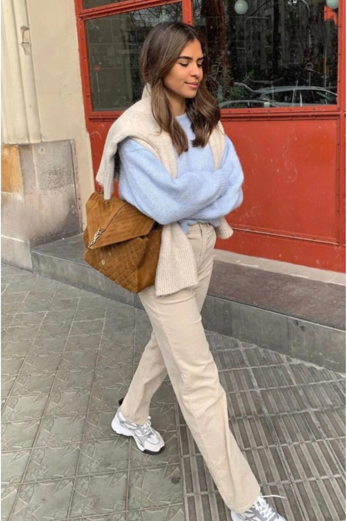 Dier Moda  Bisiklet Yaka Oversize Triko Kazak Fmoda1972 - Görsel 3