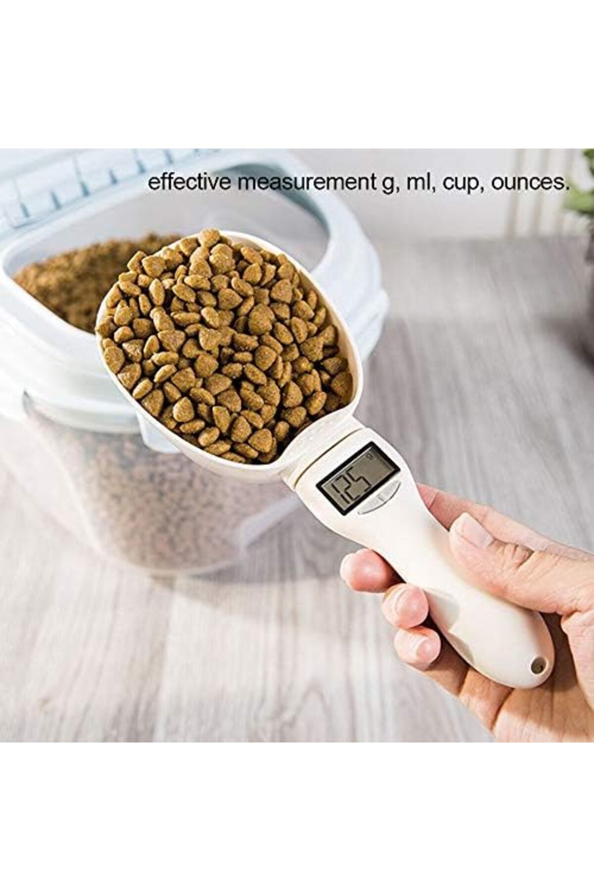 MACON-Digital Pet Food Measuring Scale 800 g / 250 ml with Clear Display Compact Precision 1