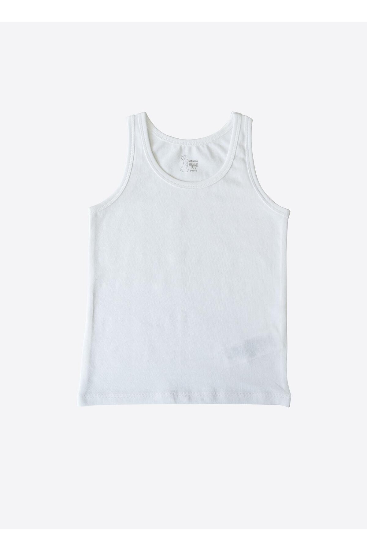 kitikate Organik Klasik 3'lü Erkek Atlet Beyaz fotoğrafı 2 (önizleme)