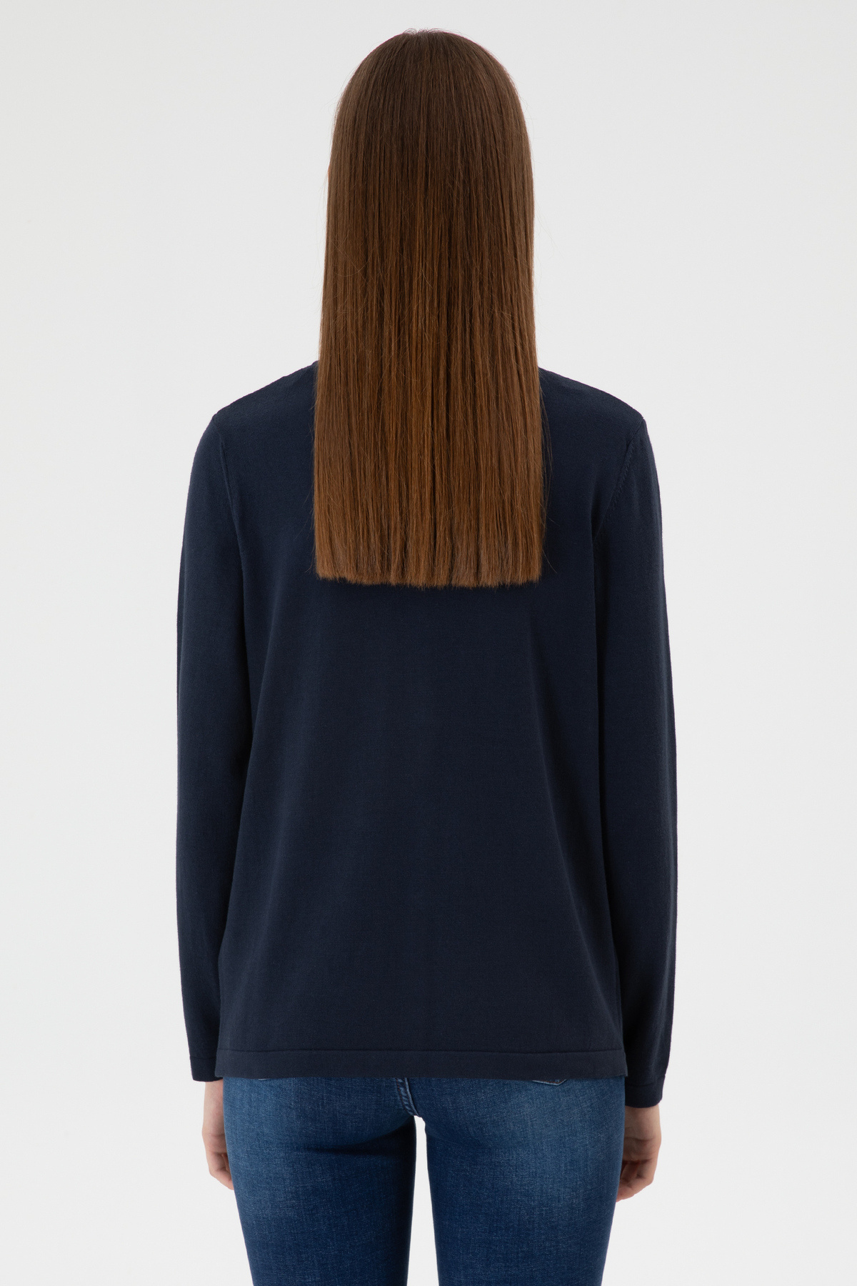 U.S. Polo Assn.  Kadın Lacivert Basic Triko Hırka 50313624-VR033 - Görsel 5