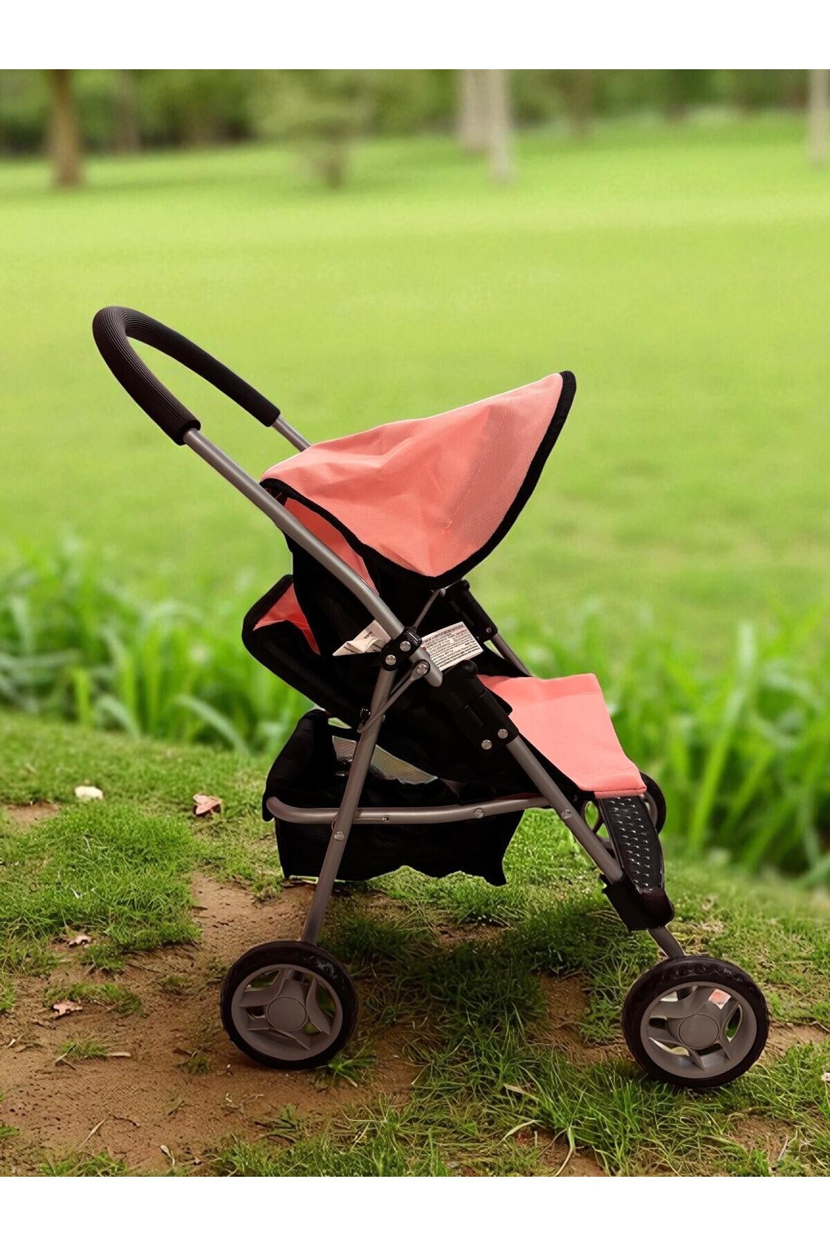 YILDIRIM OYUNCAK Katlanabilir Metal Dayanıklı Gövde 64 cm Tenteli Gölgelikli Oyuncak Bebek Arabası 3 Tekerli fotoğrafı 3 (önizleme)