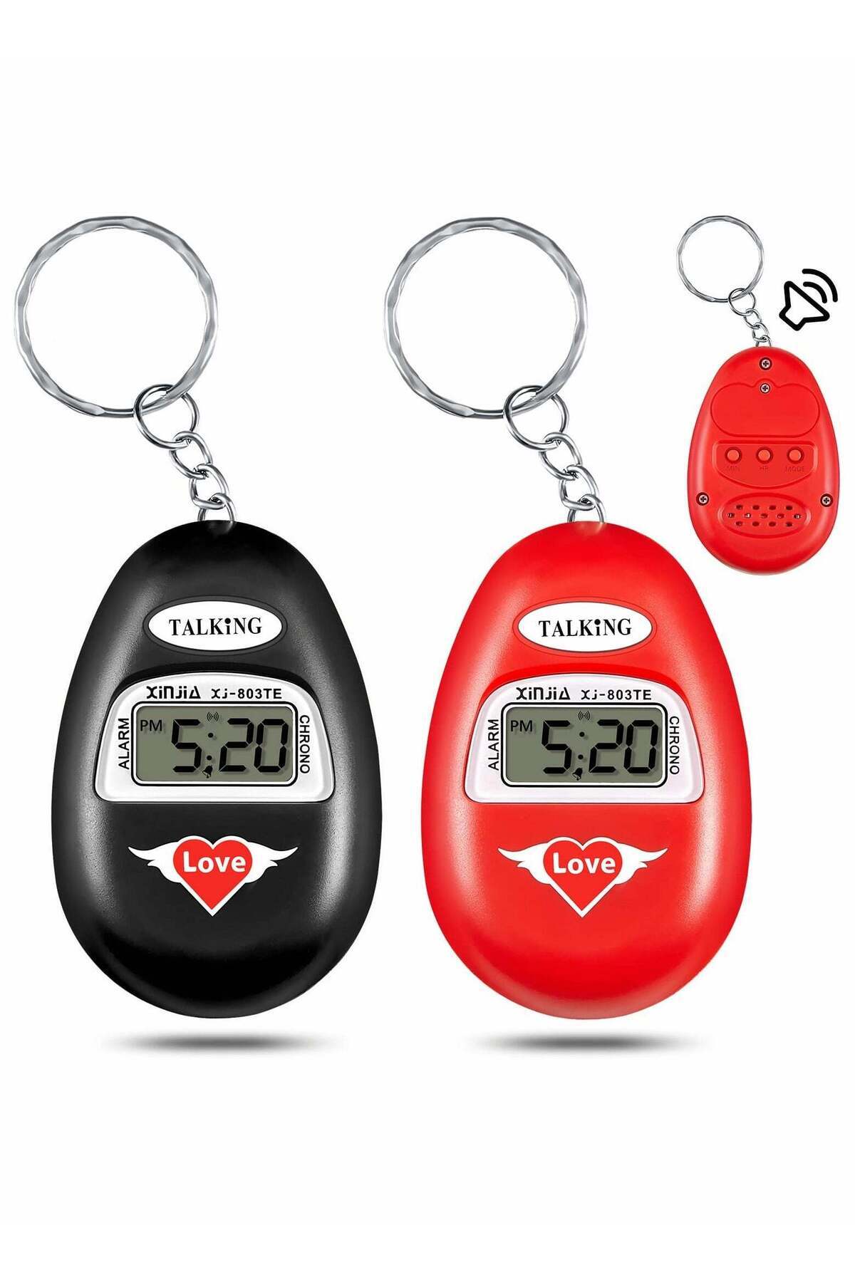 Generic-Excefore English Language Talking Key Chain Clock Big Voice with Alarm Talking Clock for Blind Peop 1