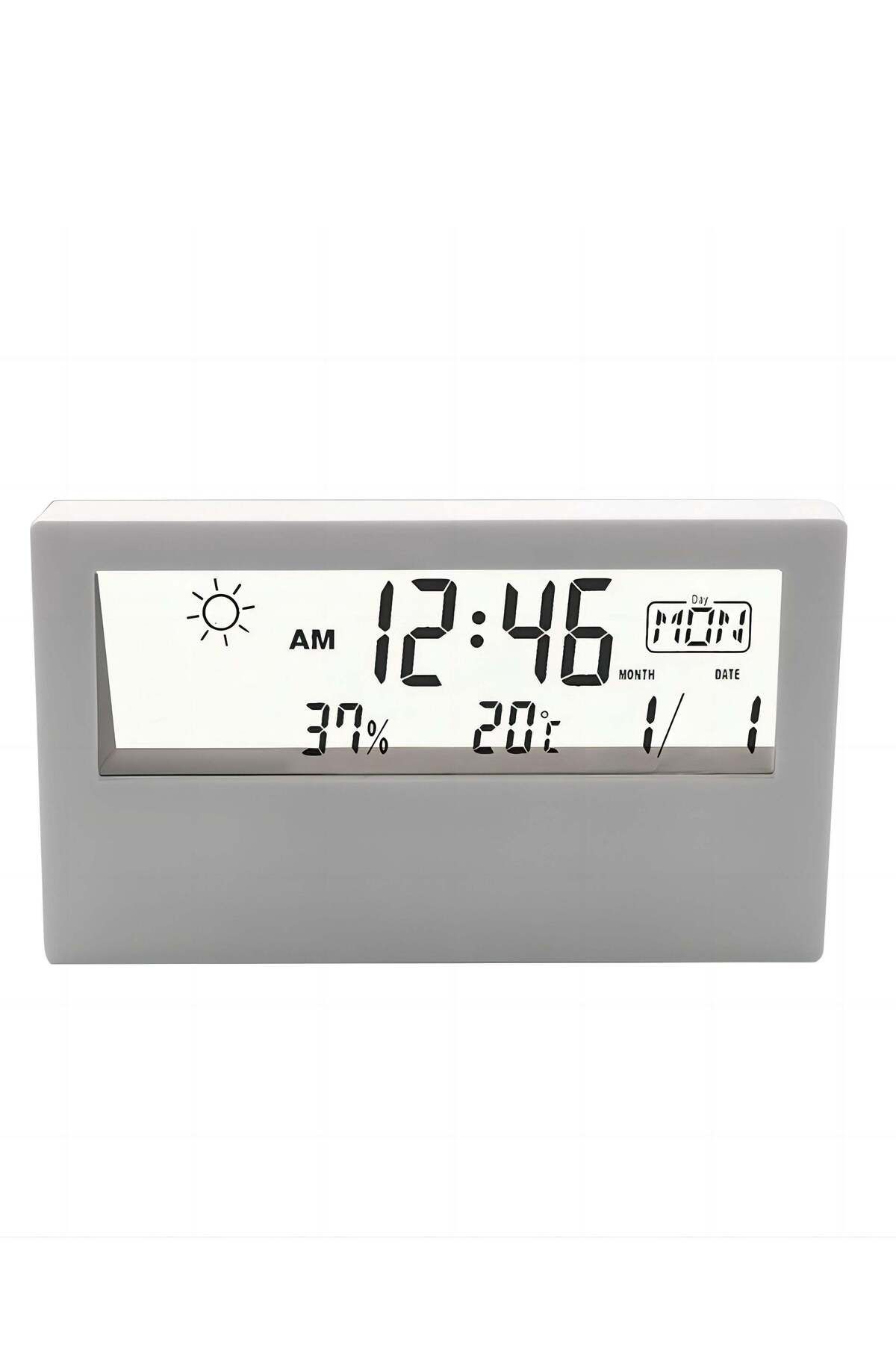 Generic-Digital Alarm Clock Display Time/Date/Temperature Sleep Timer White 1