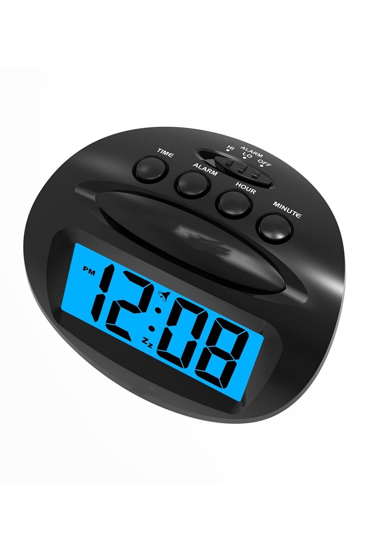 Generic-SYOSI LCD Digital Alarm Clock Battery Operated Only Small, Blue Backlight, Ascending Alarm Volume 1