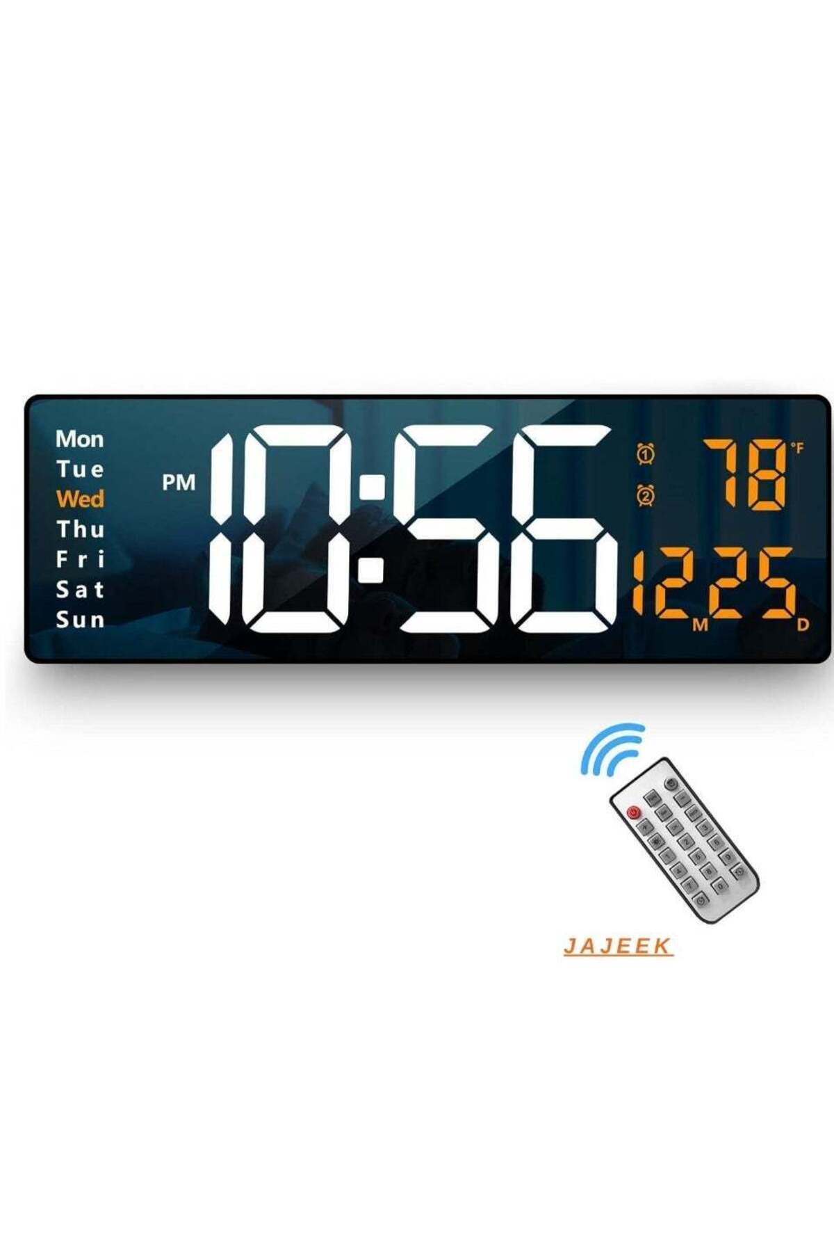 Generic-JAJEEK Large Plastic Digital Wall Clock with 16.2 Inch Display â€“ LED Digital Clock with Remote Co 1