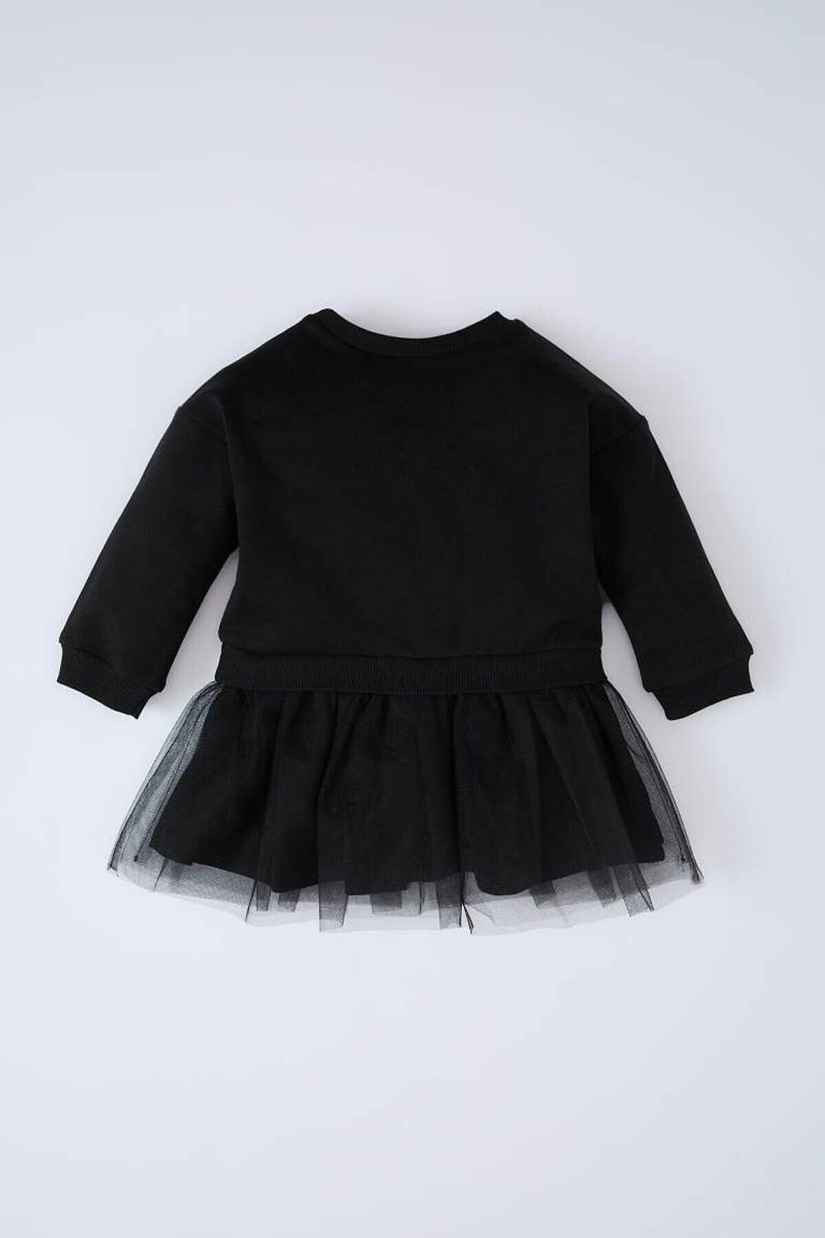 Defacto Siyah Kız Bebek Elbise D7430A5/BK81 fotoğrafı 4 (önizleme)