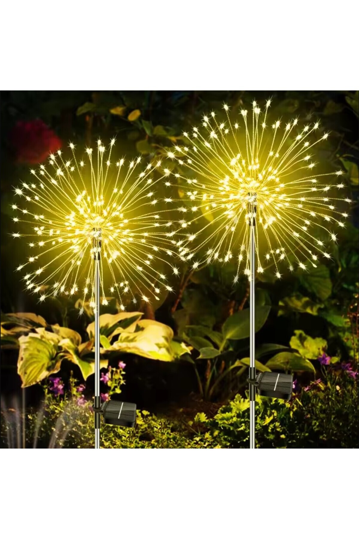 Mighty SOLAR 200 LED SARI RENK YILDIZ GÖRSELİ LED BAHÇE AYDINLATMA SOLAR BAHÇE SÜSÜ SGE1003