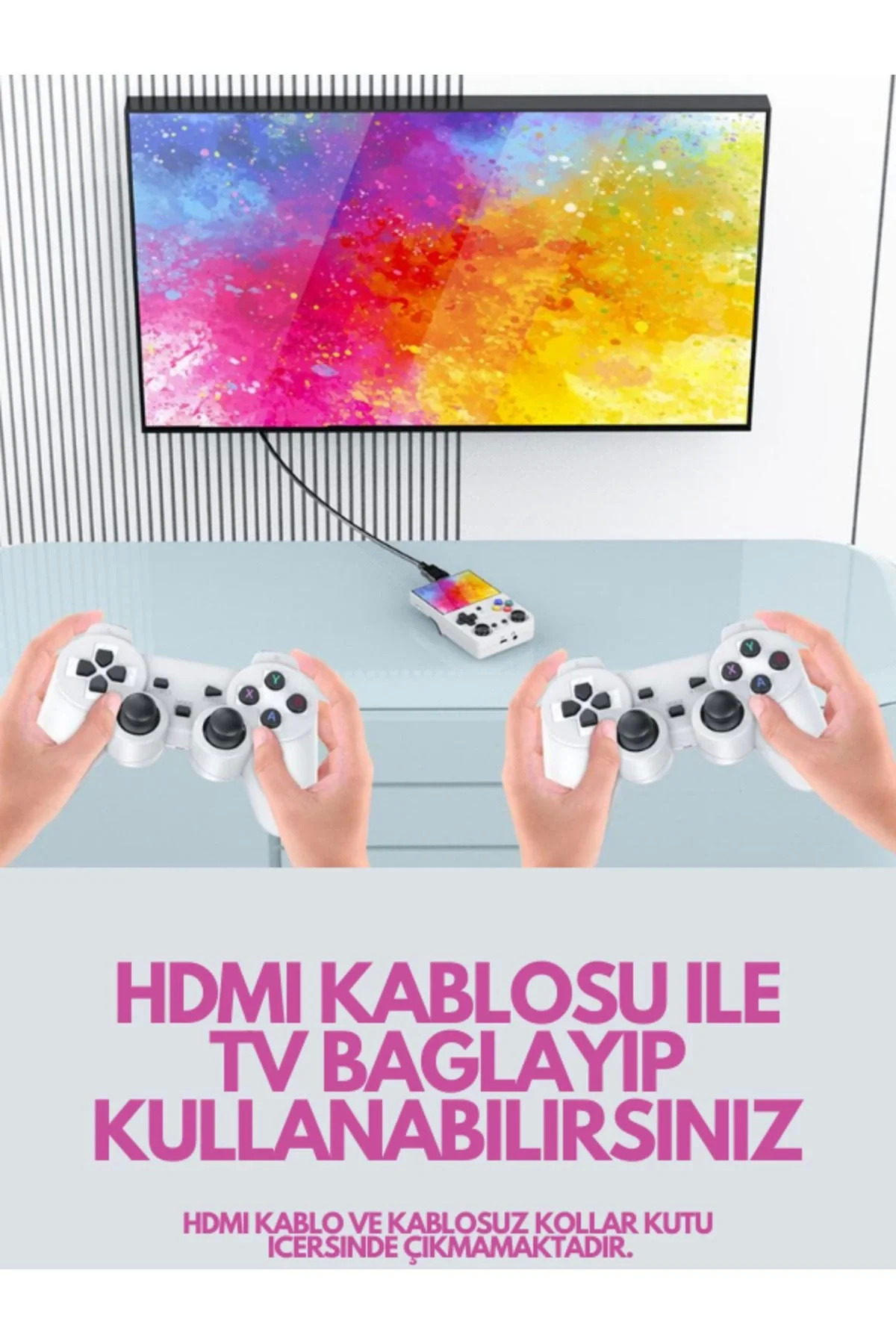 esplendor M21 64GB IPS HDMİ TV 20000+ Oyunlu Retro Arcade Atari PSP/PS1/Fıfa Gta Mario Games Oyun Konsolu fotoğrafı 3 (önizleme)