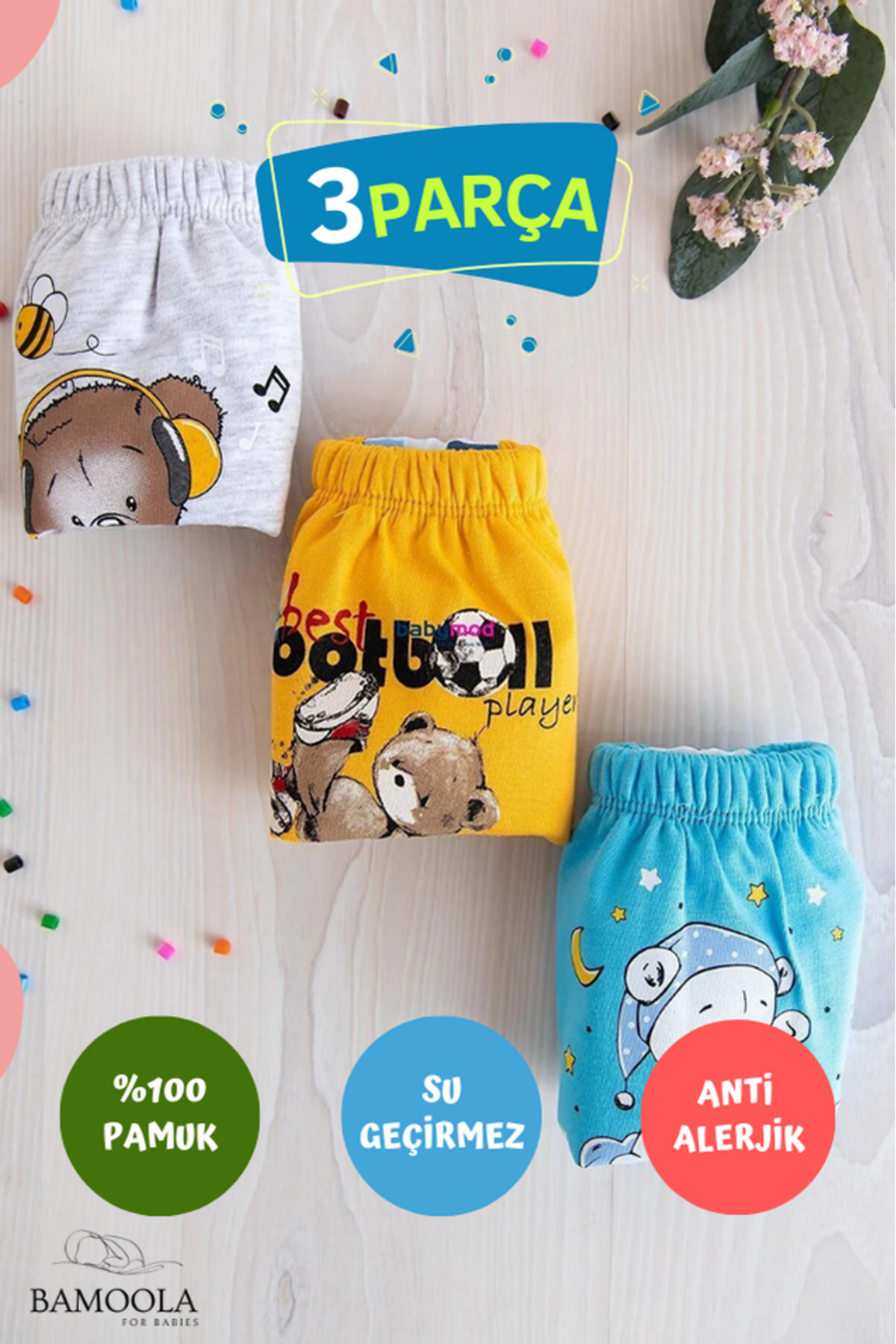 bonbonetti chocolate baby&kids 3 Adet Kız - Erkek Lüx Çocuk Alıştırma Külodu (Modellerde Farklılık Olabilir) fotoğrafı 4 (önizleme)