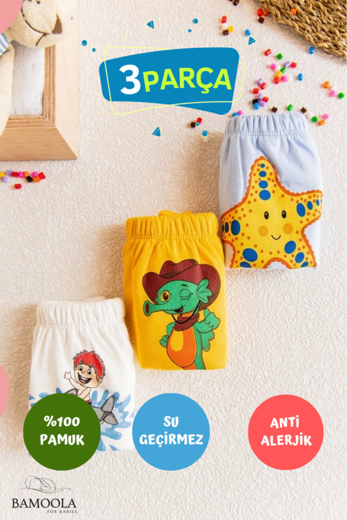 bonbonetti chocolate baby&kids 3 Adet Kız - Erkek Lüx Çocuk Alıştırma Külodu (Modellerde Farklılık Olabilir) fotoğrafı 2 (önizleme)