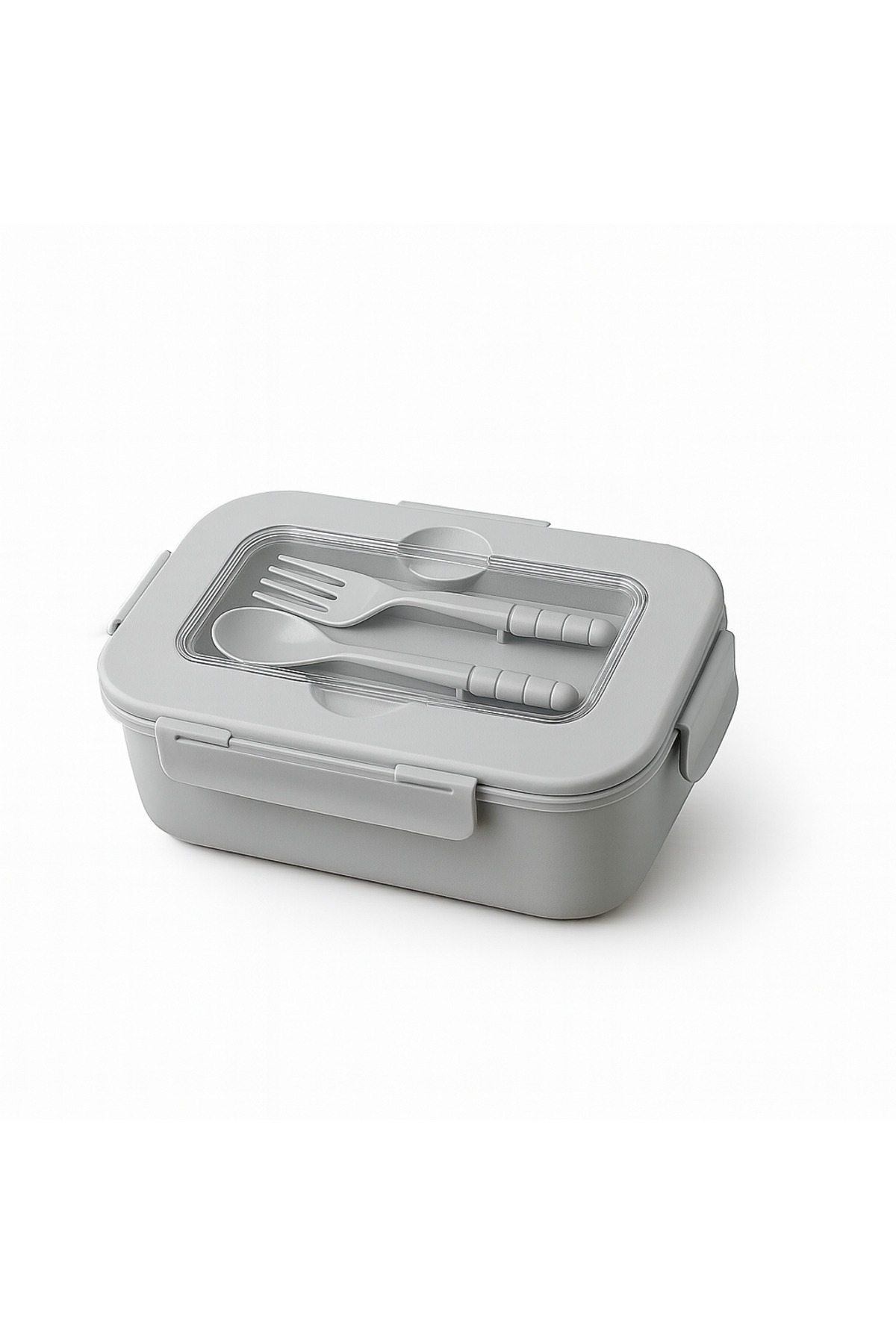 Pazar Kapısı-Storage Container with Lid and Fork and Spoon – 1.1 L – Compartmented, Leakproof, Portable Food Container 3