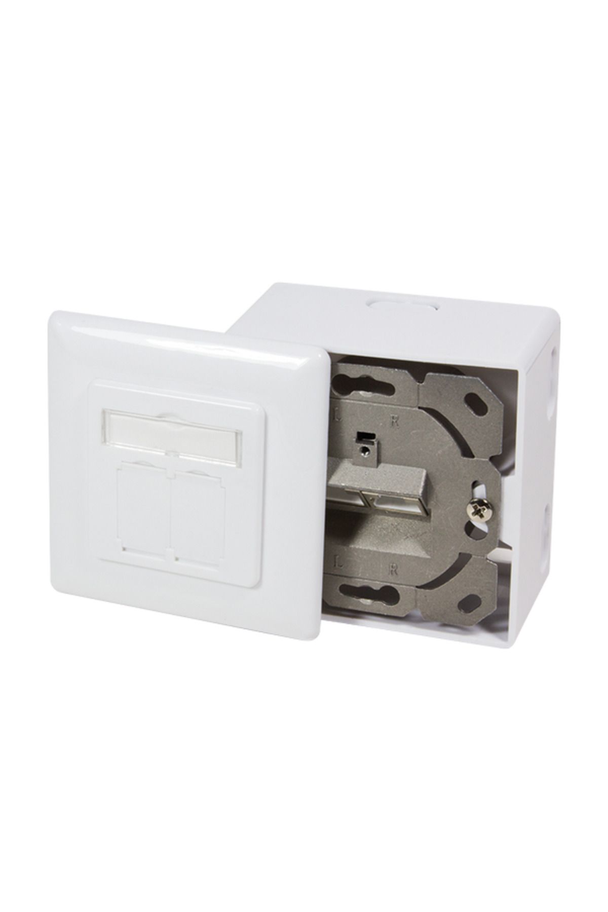 LogiLink-RJ-45 Network Socket NP0039A, 2 Outputs, Cat6, FTP 3