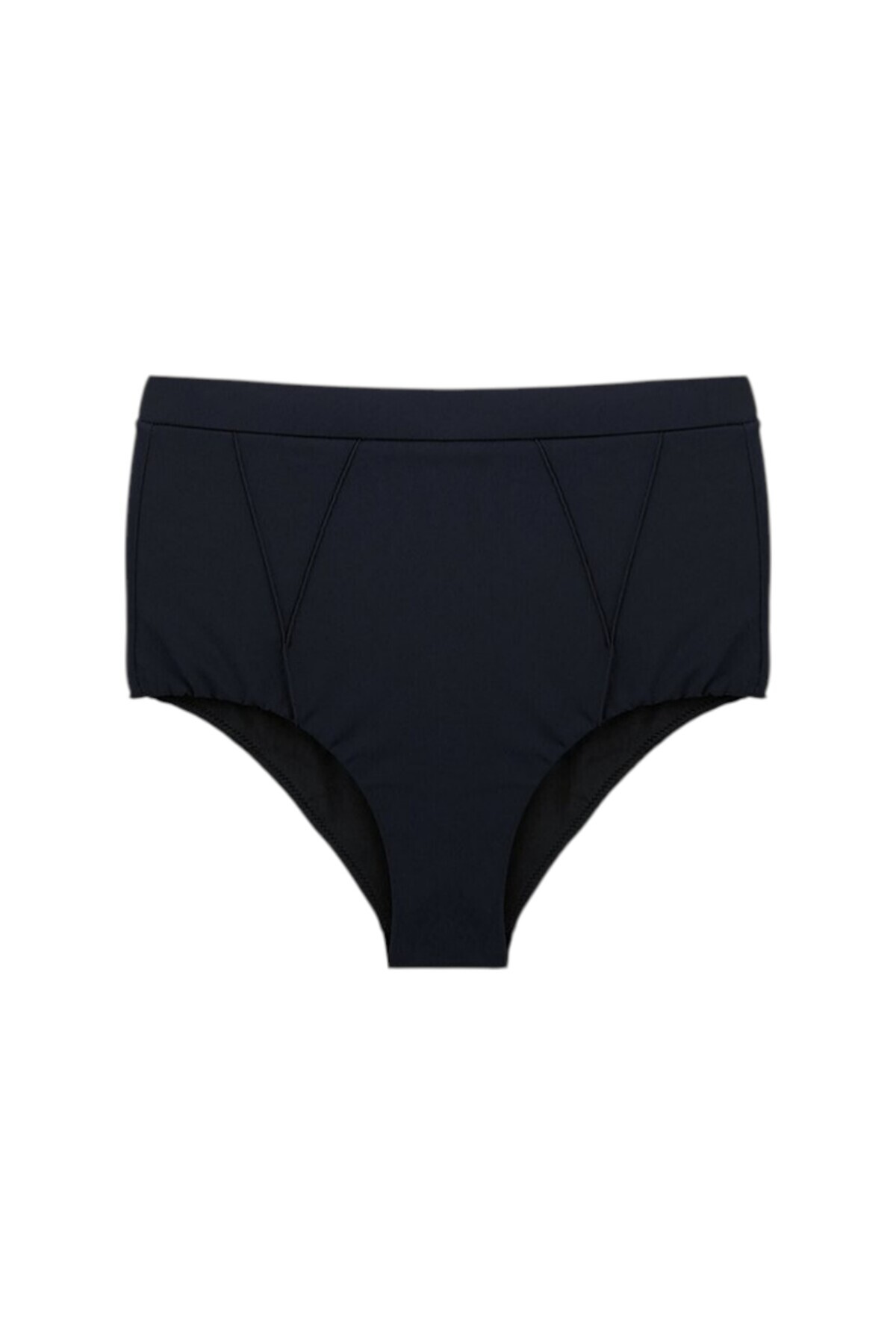 Bonesta Kadın Siyah Nervur Dikisli Yuksek Bel Kulot Bikini Alt 041.0098-001