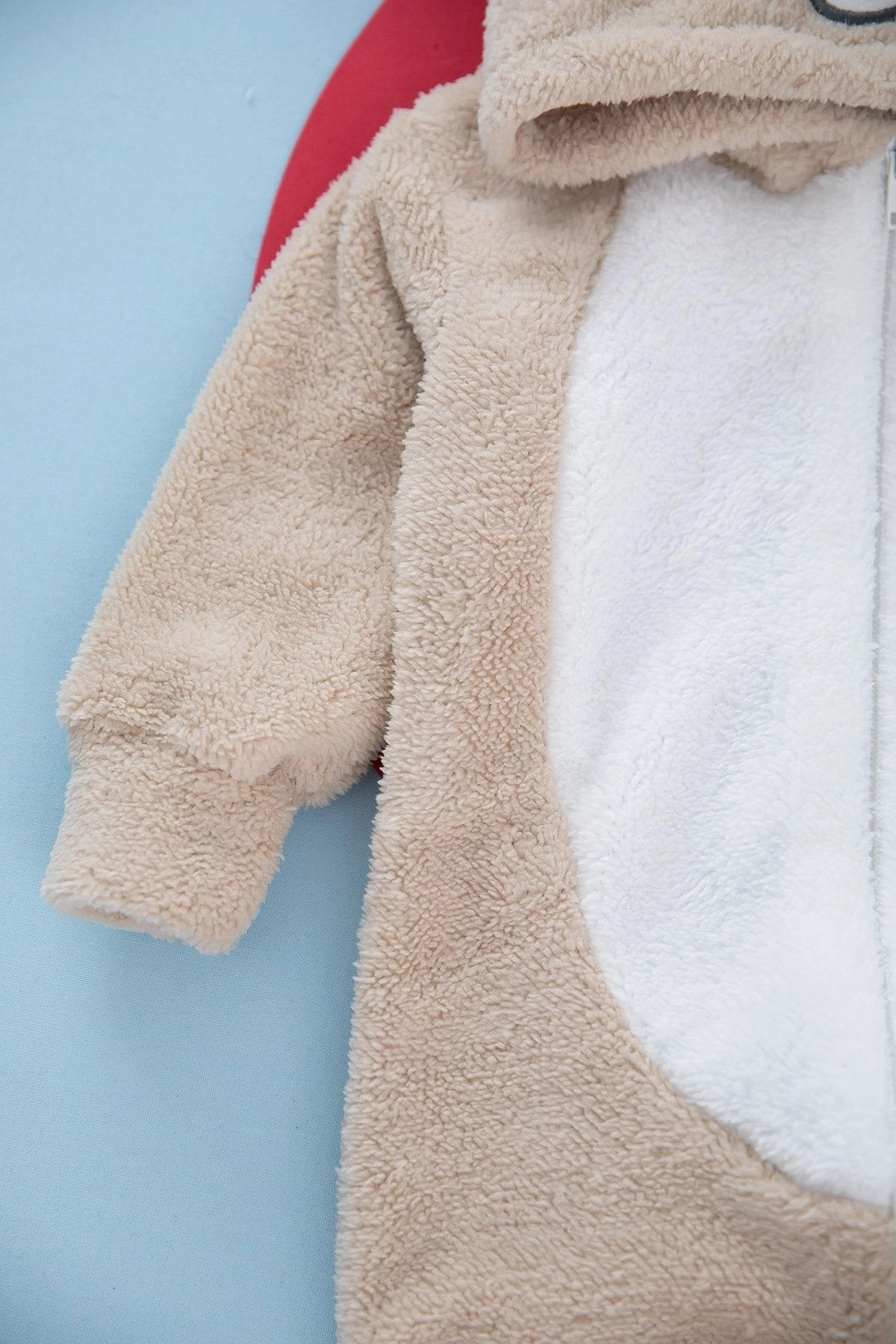 VaVbaby Welsoft Unisex Fermuarlı Peluş Kışlık Bebek Uyku Tulumu Çocuk Tulumu ve Kostümü Tavşan fotoğrafı 3 (önizleme)