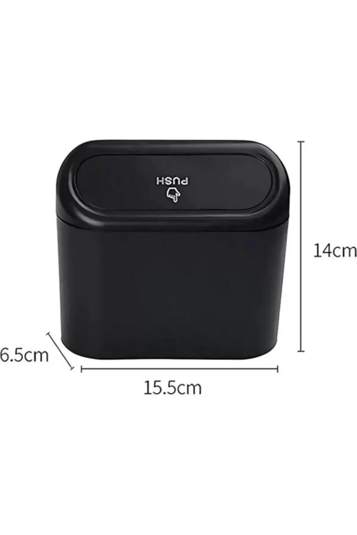 Anadolu Saray-Car Trash Can In-Vehicle Portable with Lid Organizer Garbage Bucket Push Lid Bucket 4