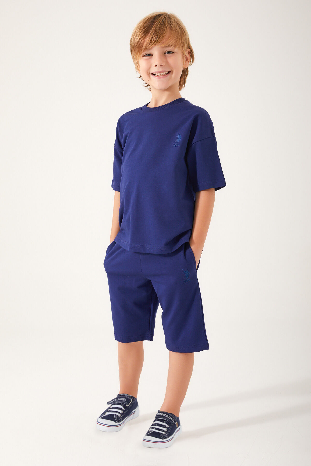 ست بالاتنه و پایین تنه پسرانه راسته فاق نرمال آستین استاندارد | یو اس پولو U.S. Polo Assn. US1366-C - تصویر 2
