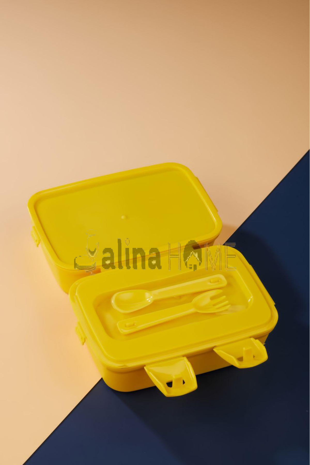 ALİNA HOME-Rectangular Lunch Box Tweety Character with Self-Spoon 3