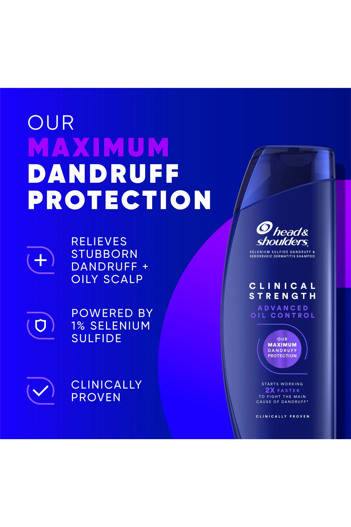 Head&Shoulders-Clinical Strength Advanced Oil Control Dandruff Shampoo 400 ml 2