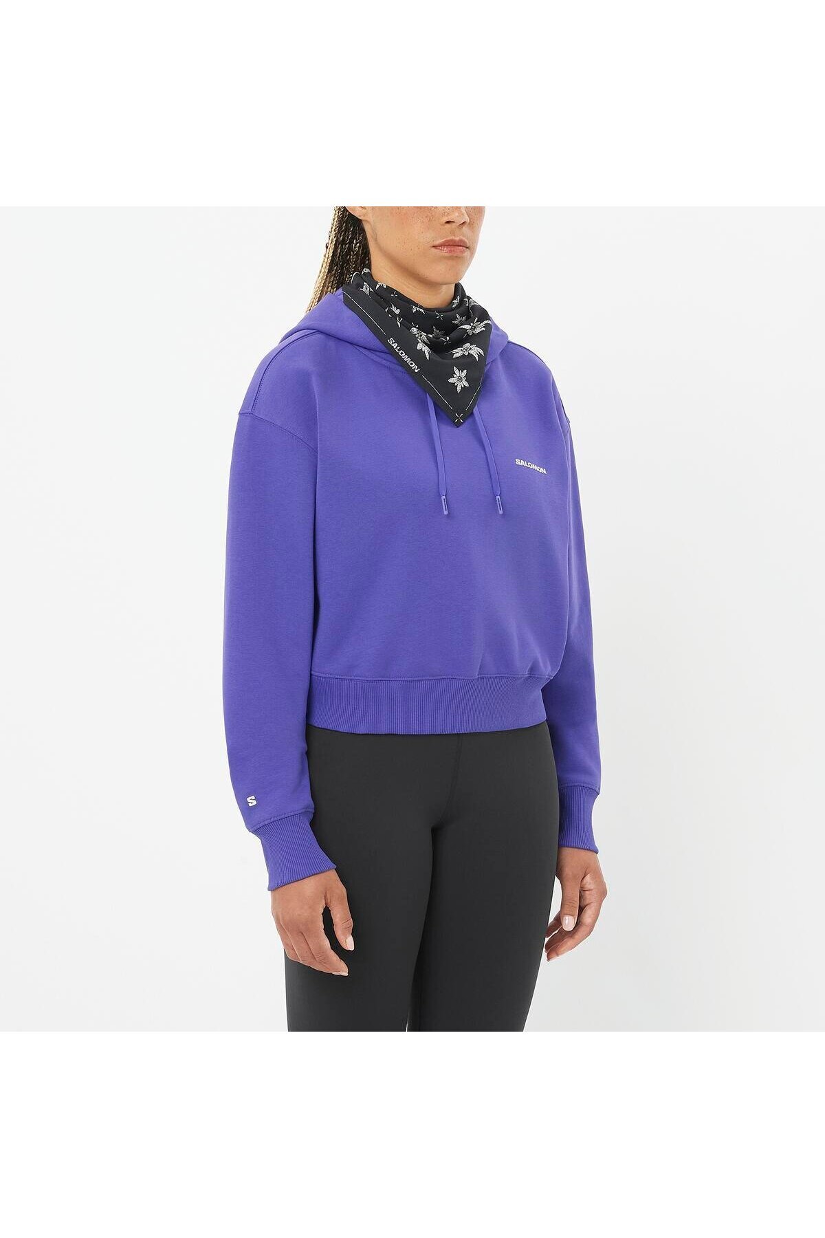 Salomon Short Hoodie Kadın Mor Sweatshirt KADIN SWEATSHIRT LC2680500 görsel 3