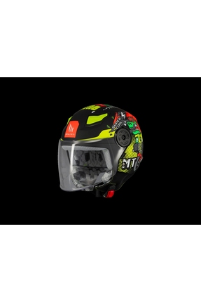 MT Helmets KASK MT ÇOCUK LITE DİNO A1 MAT SİYAH